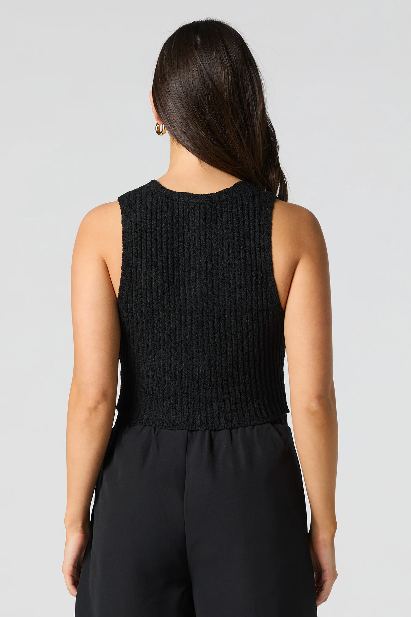 Débardeur en tricot côtelé avec ouverture - Image 3