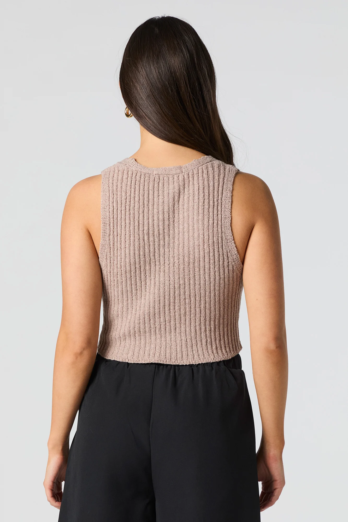 Débardeur en tricot côtelé avec ouverture - Image 8
