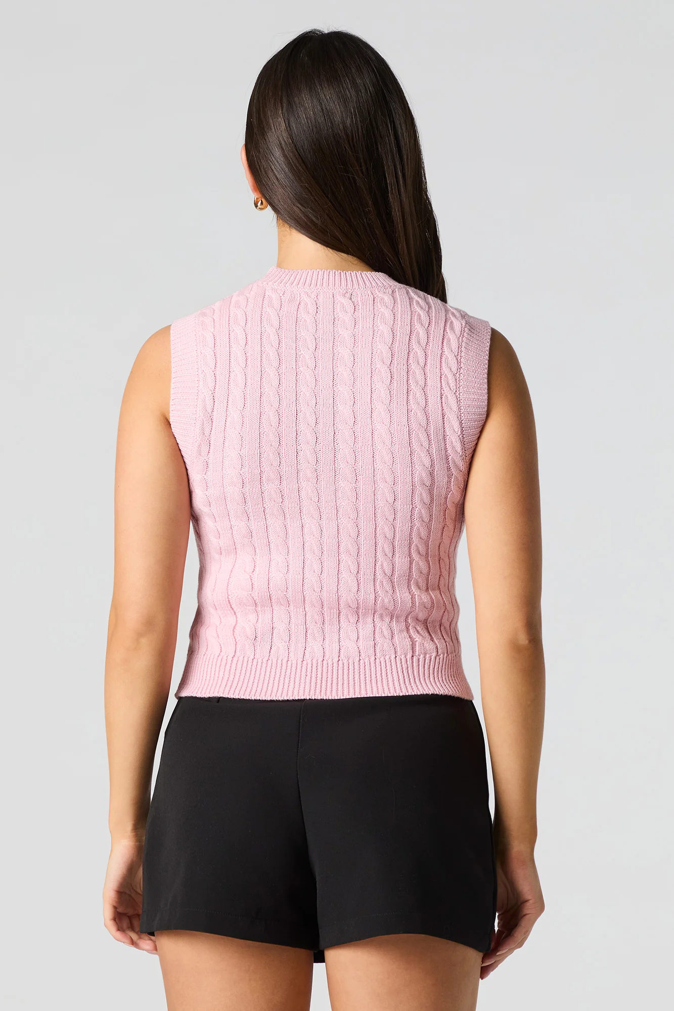 Veste en tricot torsadé avec motif brodé - Image 2