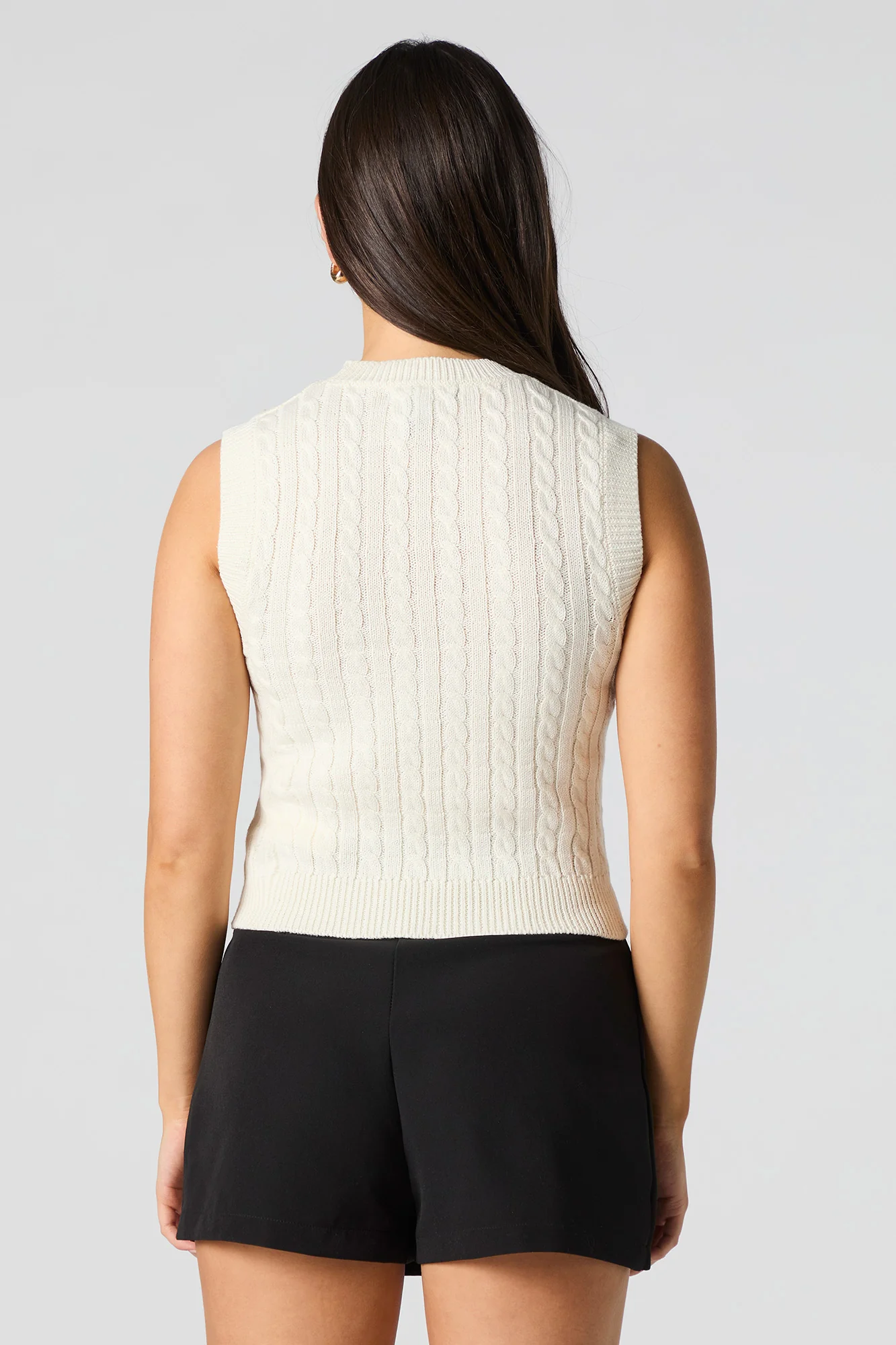 Veste en tricot torsadé avec motif brodé - Image 8