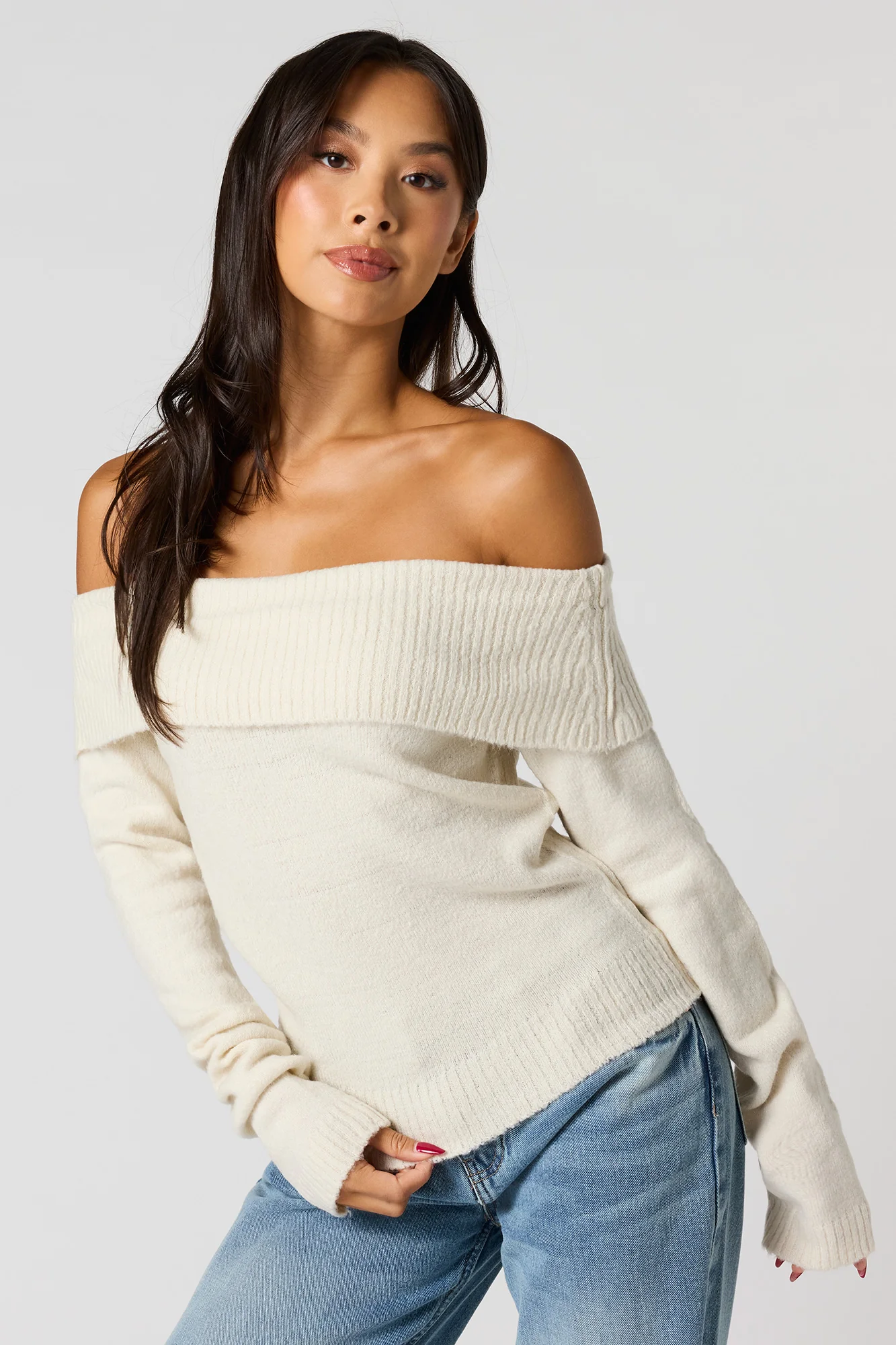 Mossy Off Shoulder Sweater - Image 11
