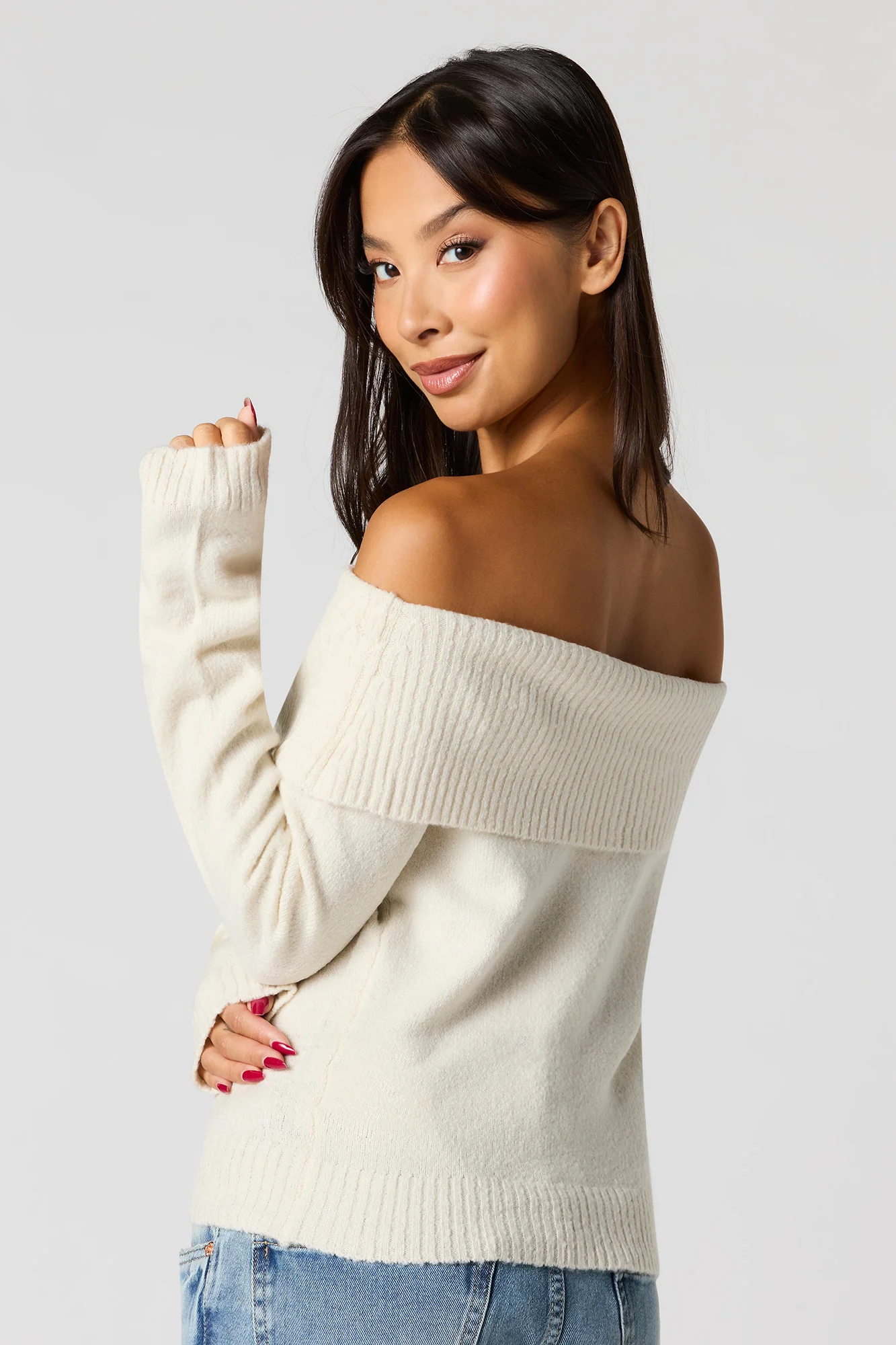Mossy Off Shoulder Sweater - Image 12