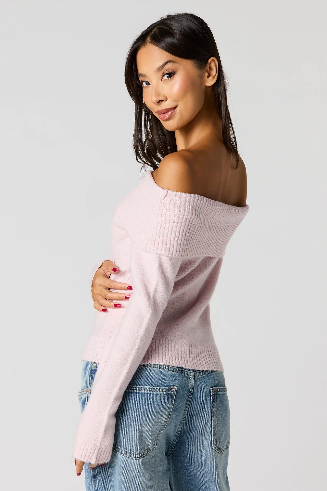 Mossy Off Shoulder Sweater - Image 15