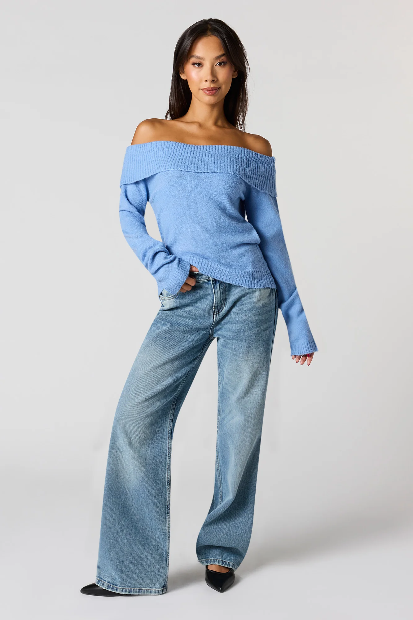 Mossy Off Shoulder Sweater - Image 6