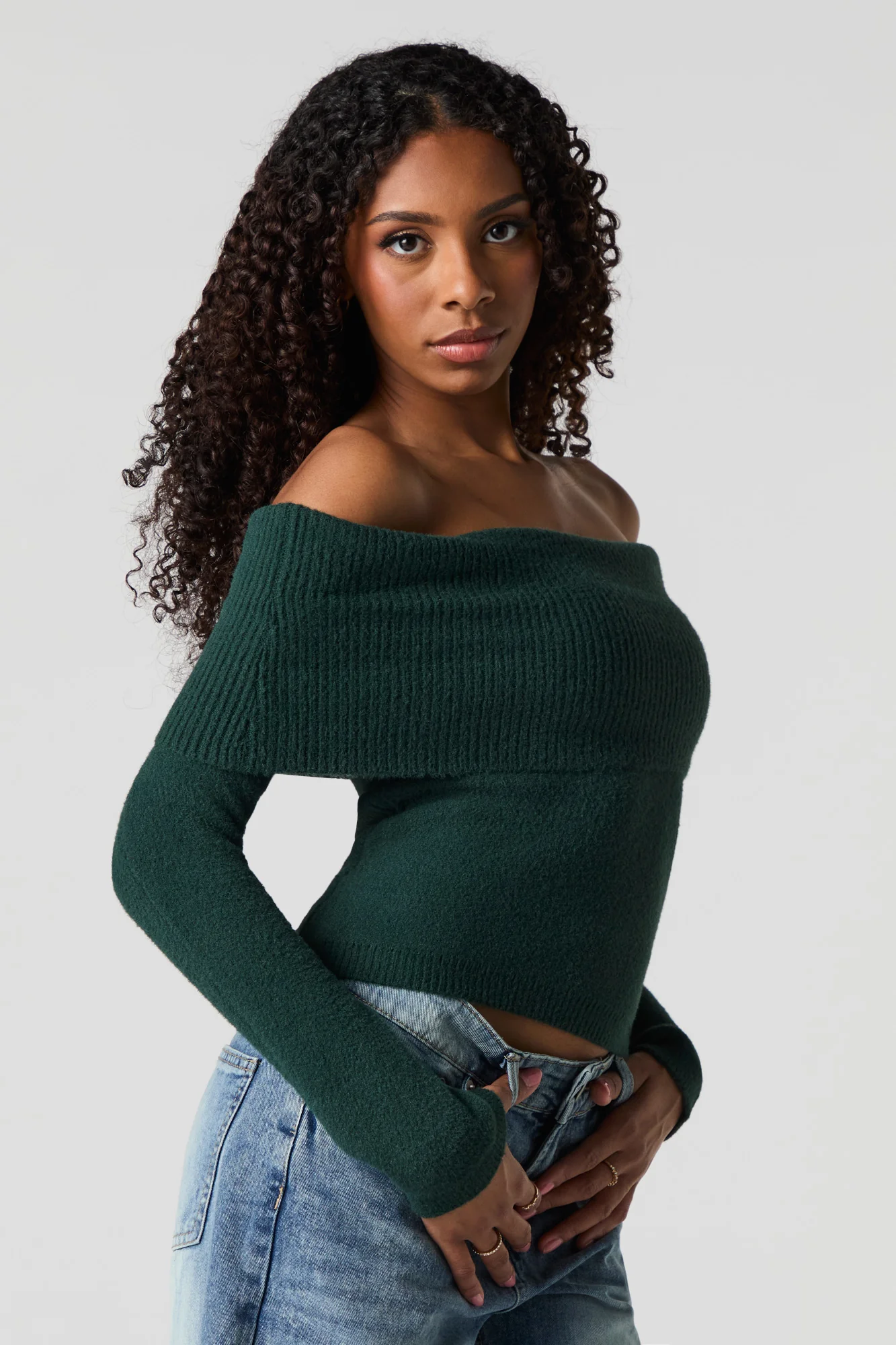 Soft Knit Off Shoulder Sweater - Image 10