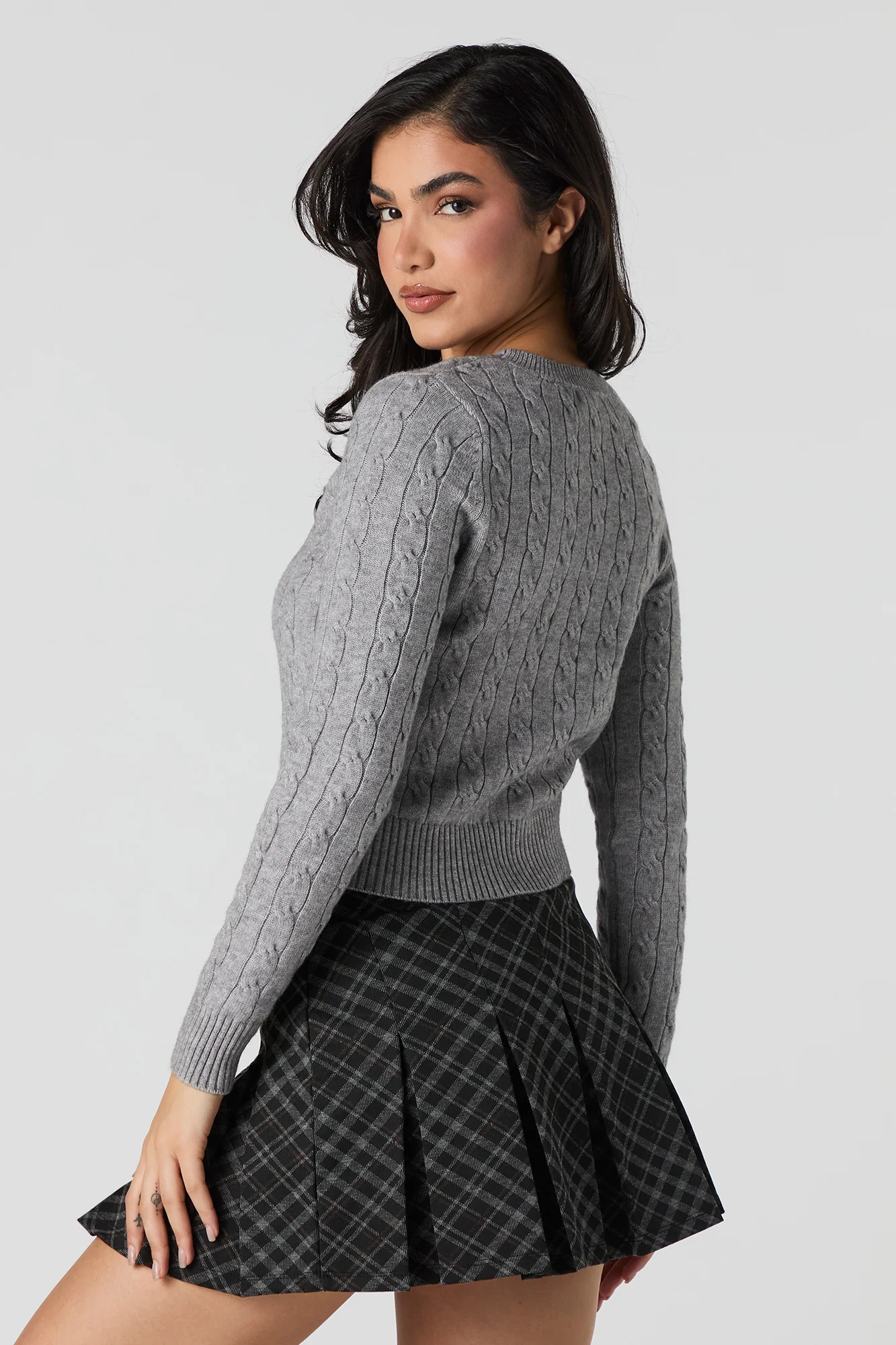 Embroidered Cable Knit Sweater - Image 3
