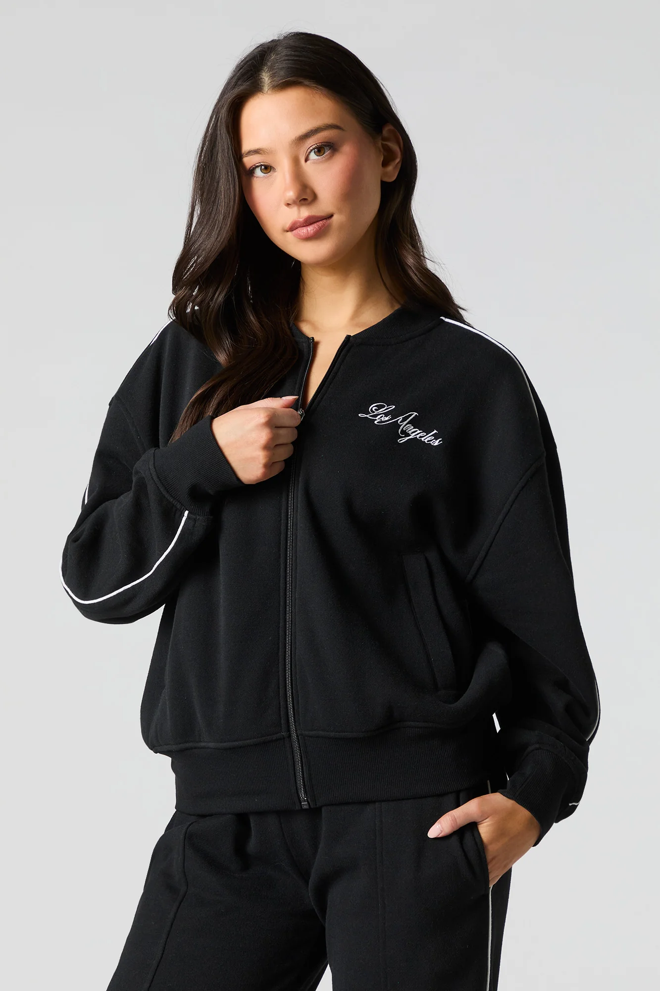 Active LA Embroidered Fleece Jacket - Image 5