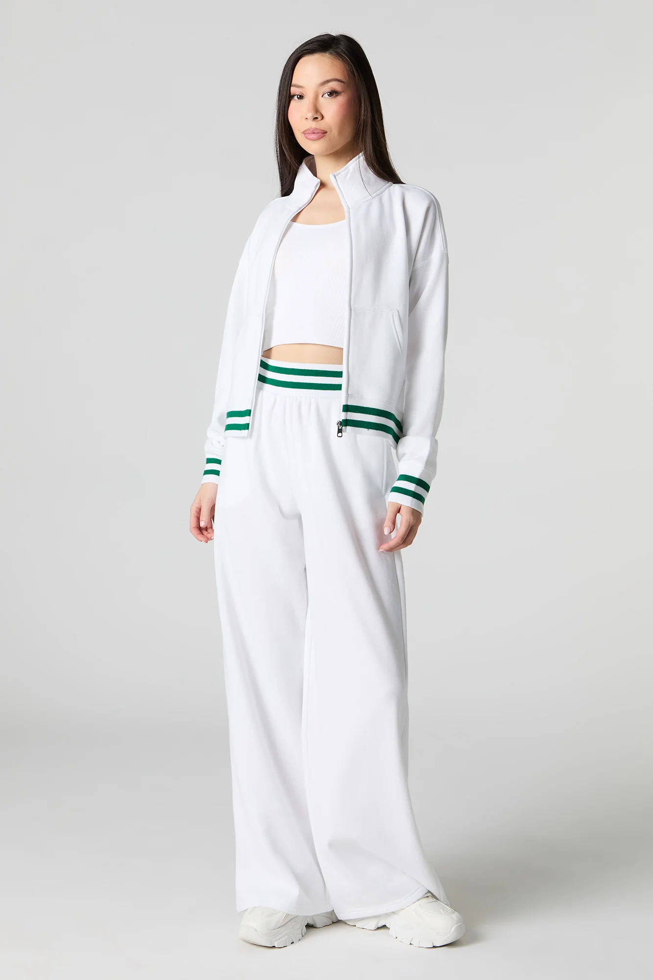 Active Striped Waist Fleece Sweatpant