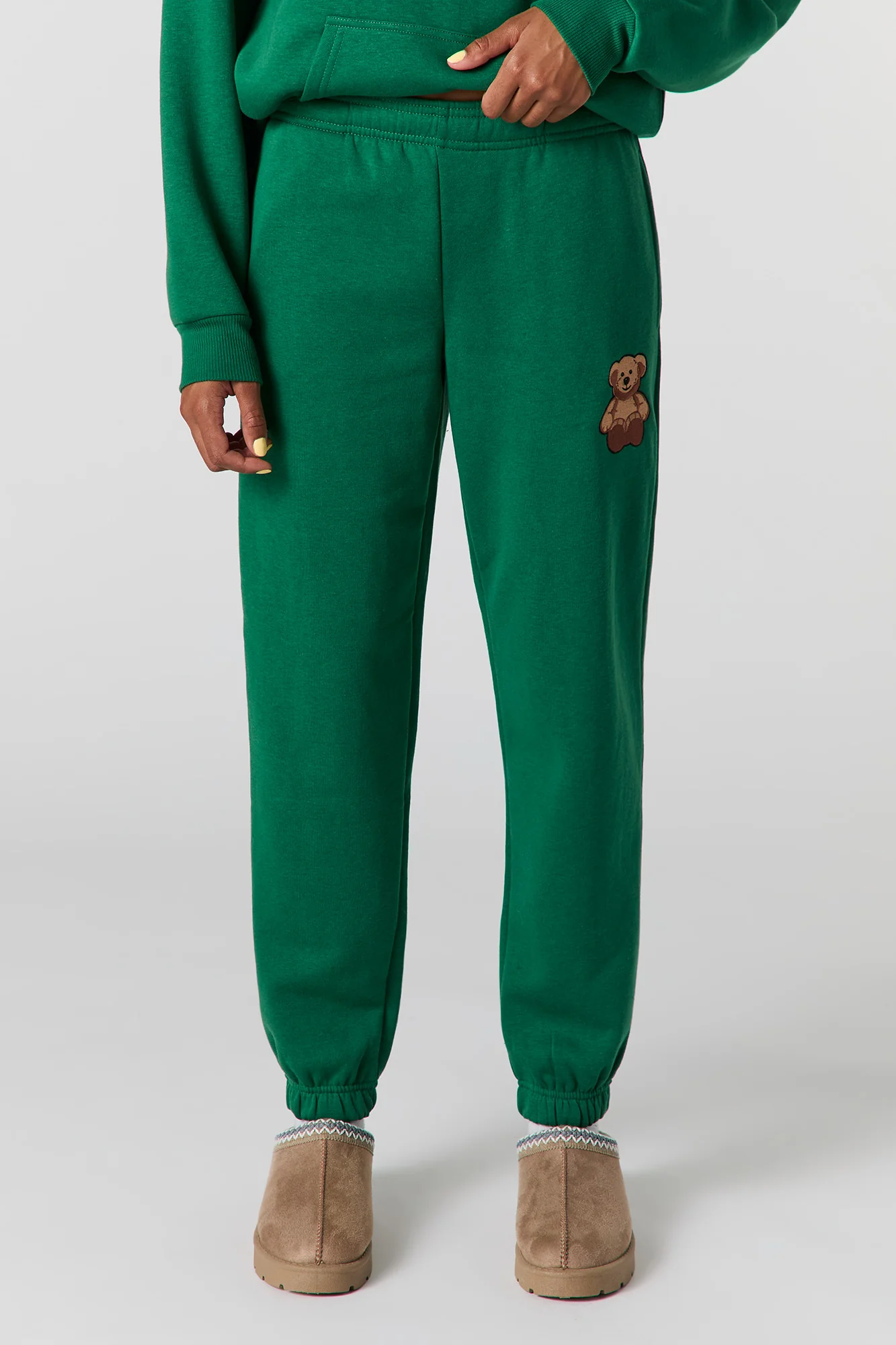 Teddy Bear Embroidered Classic Fleece Jogger - Image 2