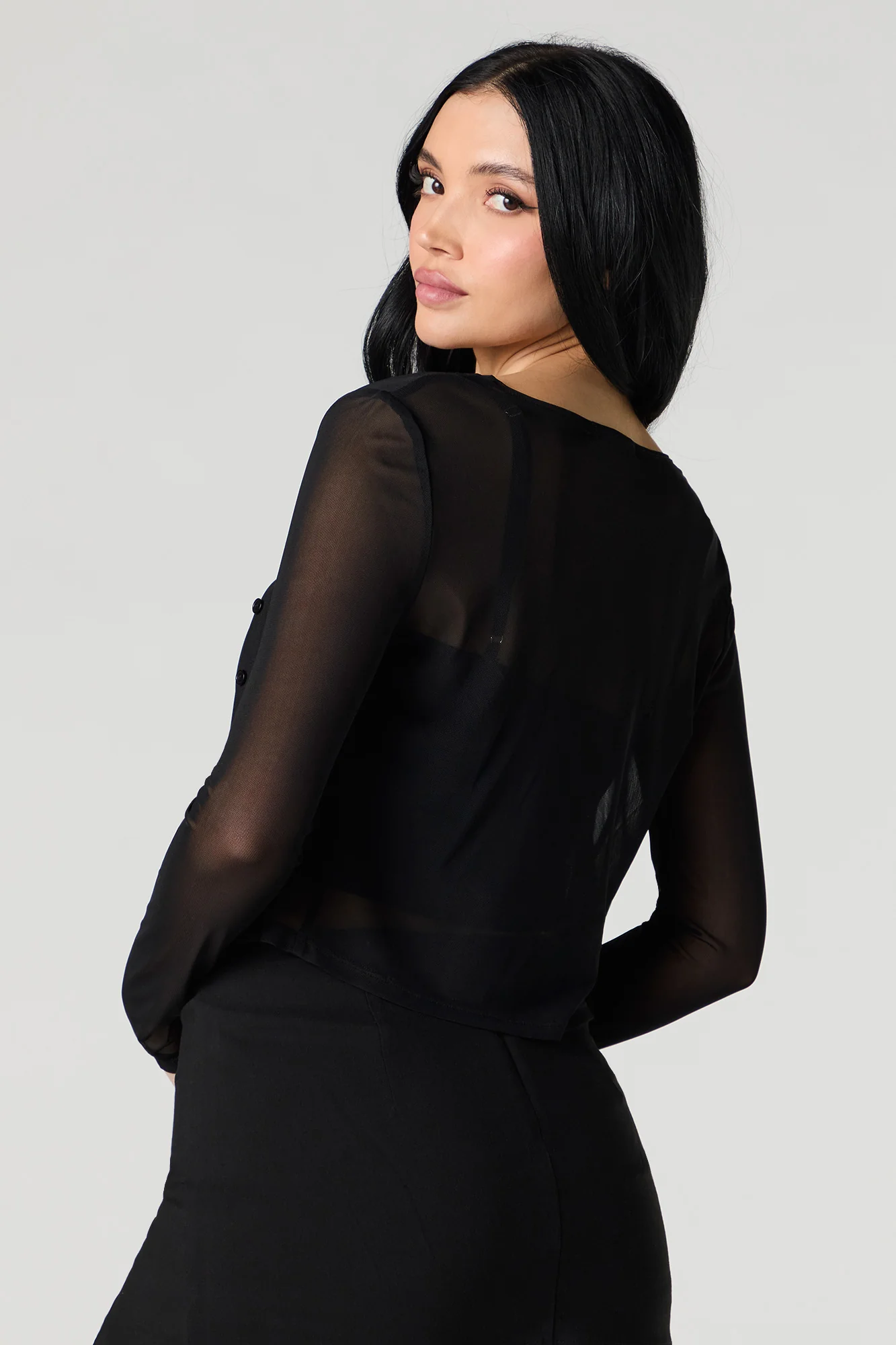 Mesh Cami & Cardigan 2 Piece Set - Image 5