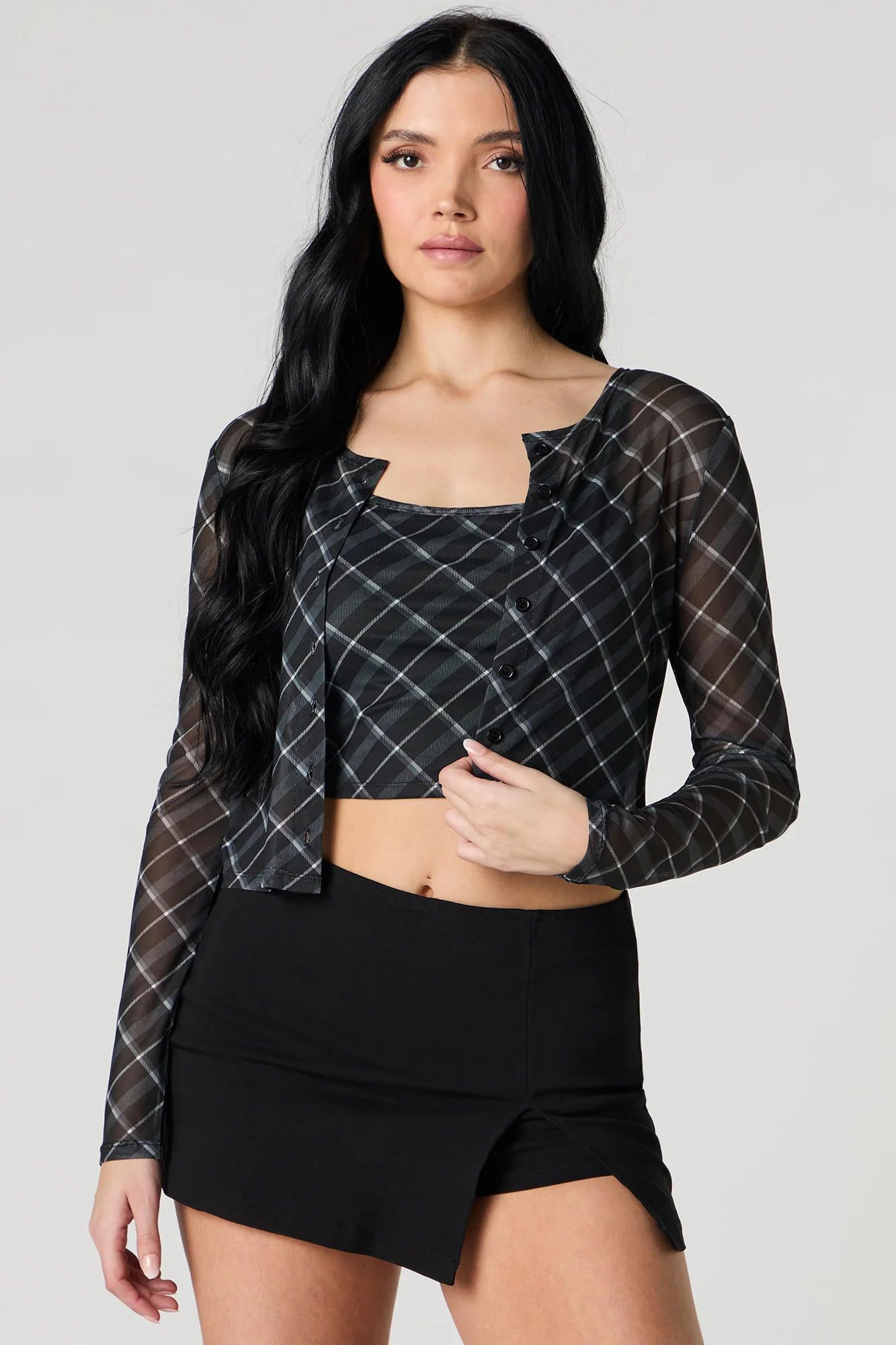 Mesh Cami & Cardigan 2 Piece Set - Image 7