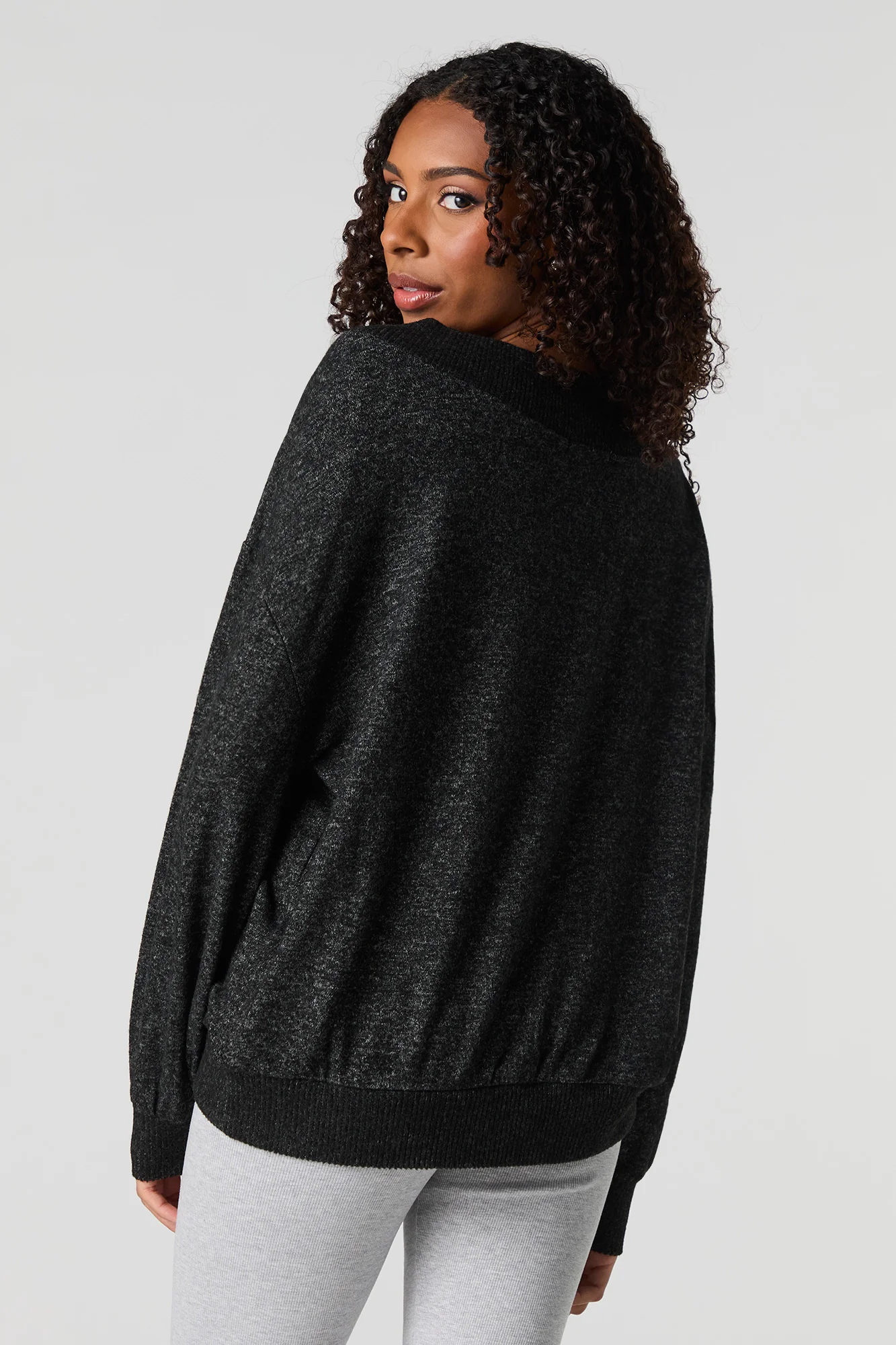 Wide V-Neck Sweater - Image 5