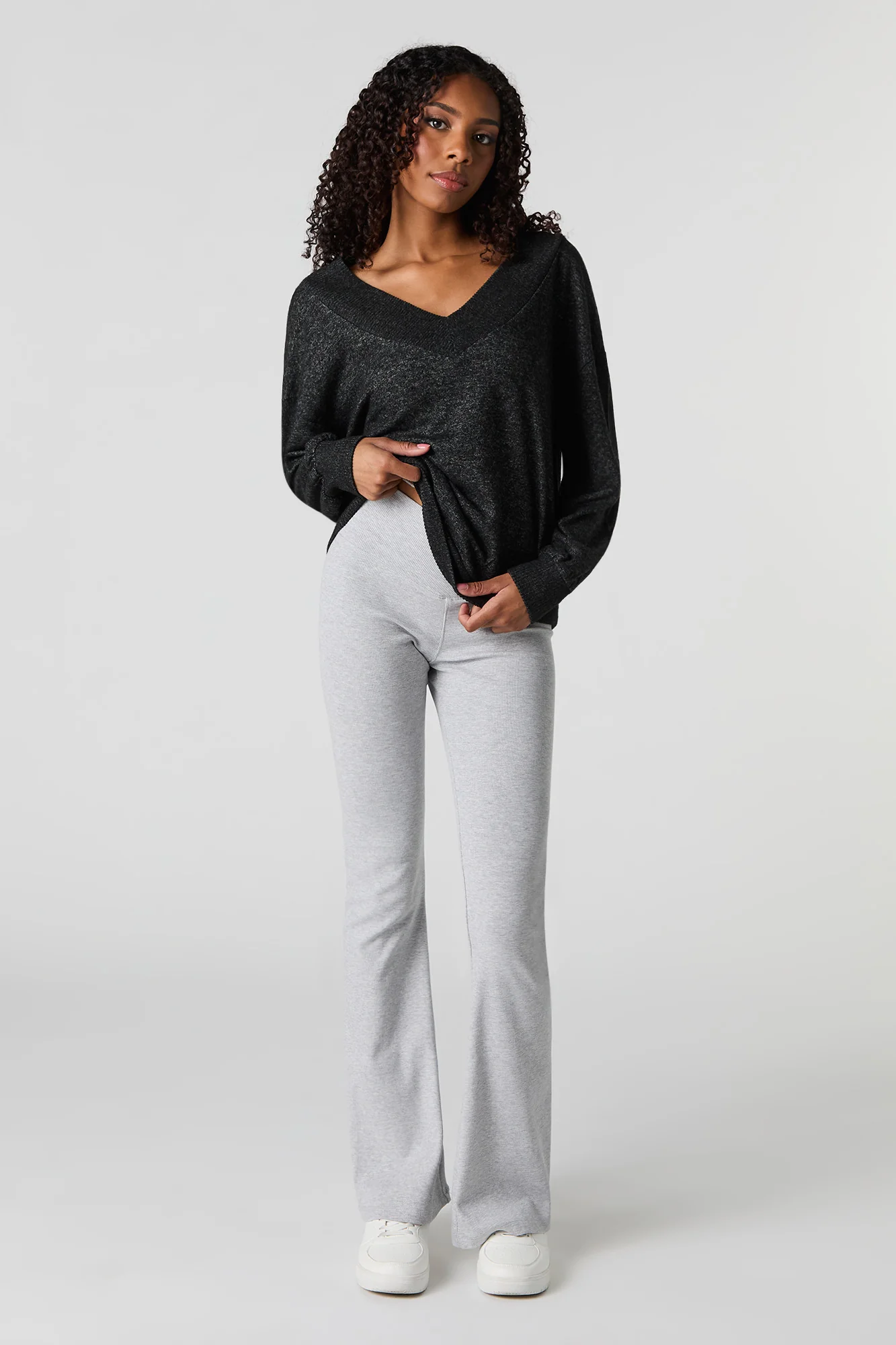 Wide V-Neck Sweater - Image 6