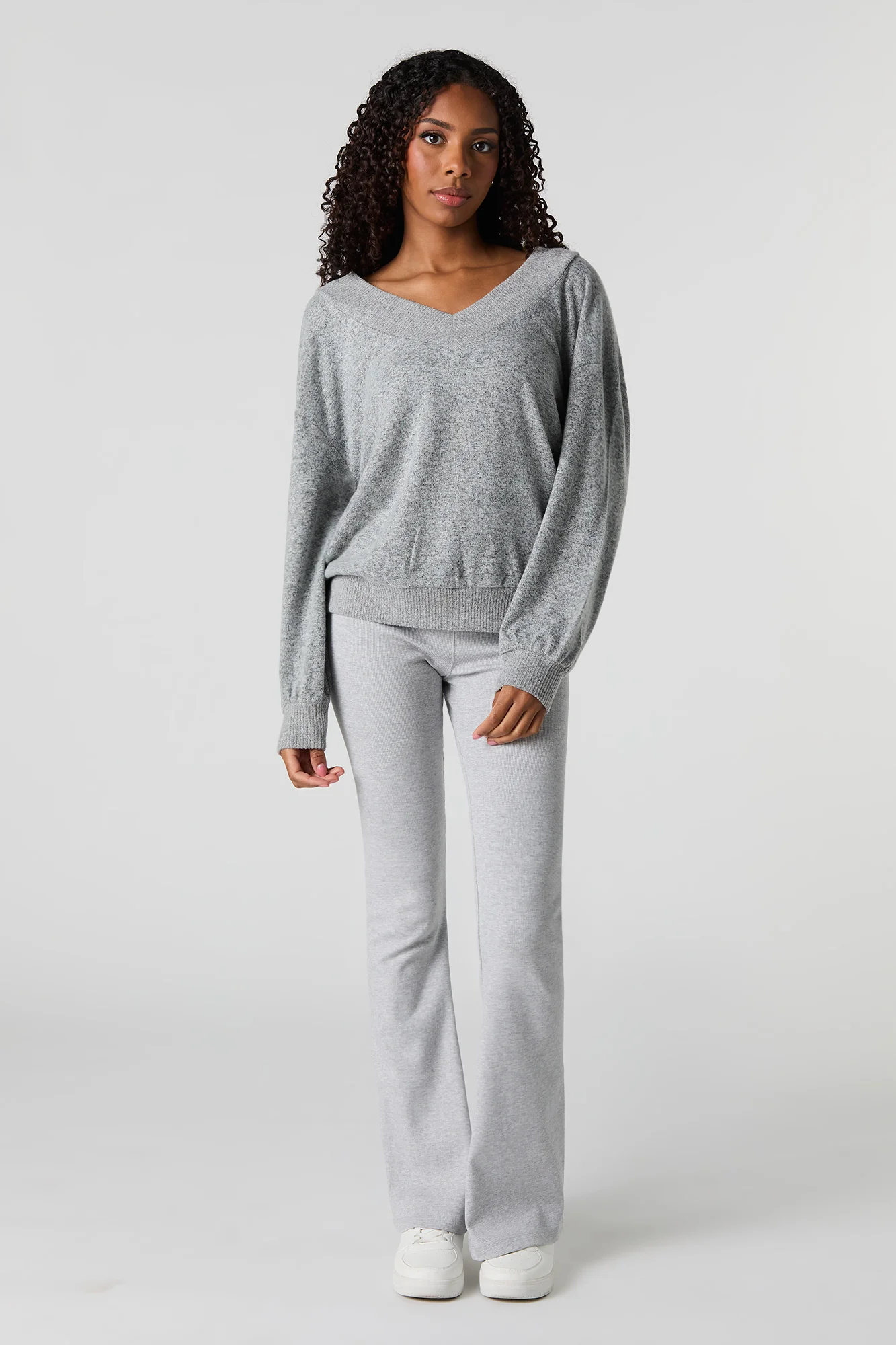 Wide V-Neck Sweater - Image 9