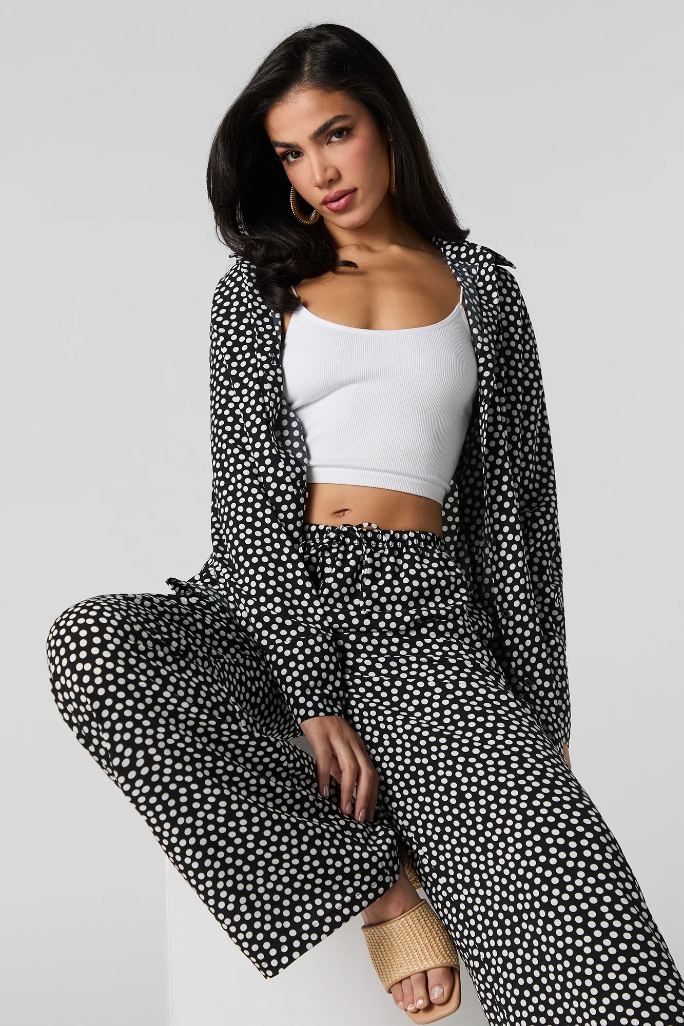 Flowy Printed Drawstring Pant - Image 4