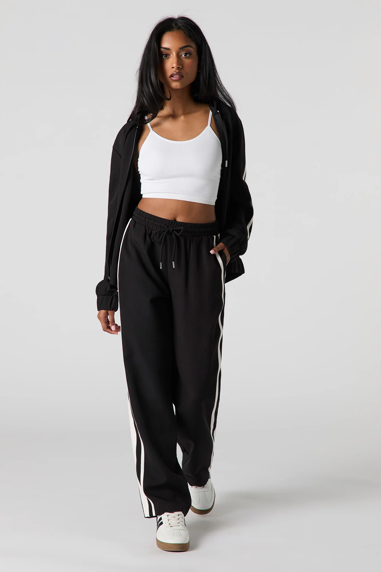 Pantalon Active avec rayures latérales et taille coulissante - Image 2