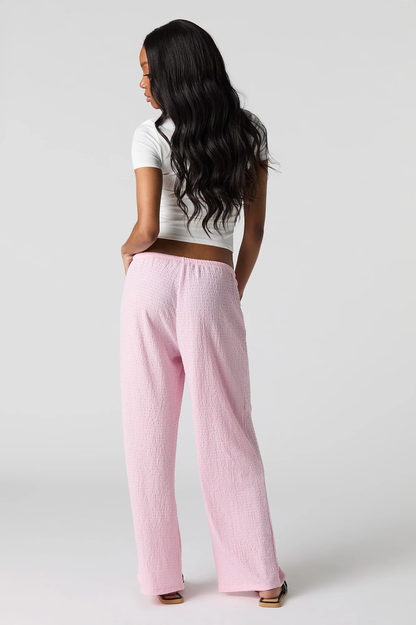 Pantalon texturé à taille coulissante - Image 6