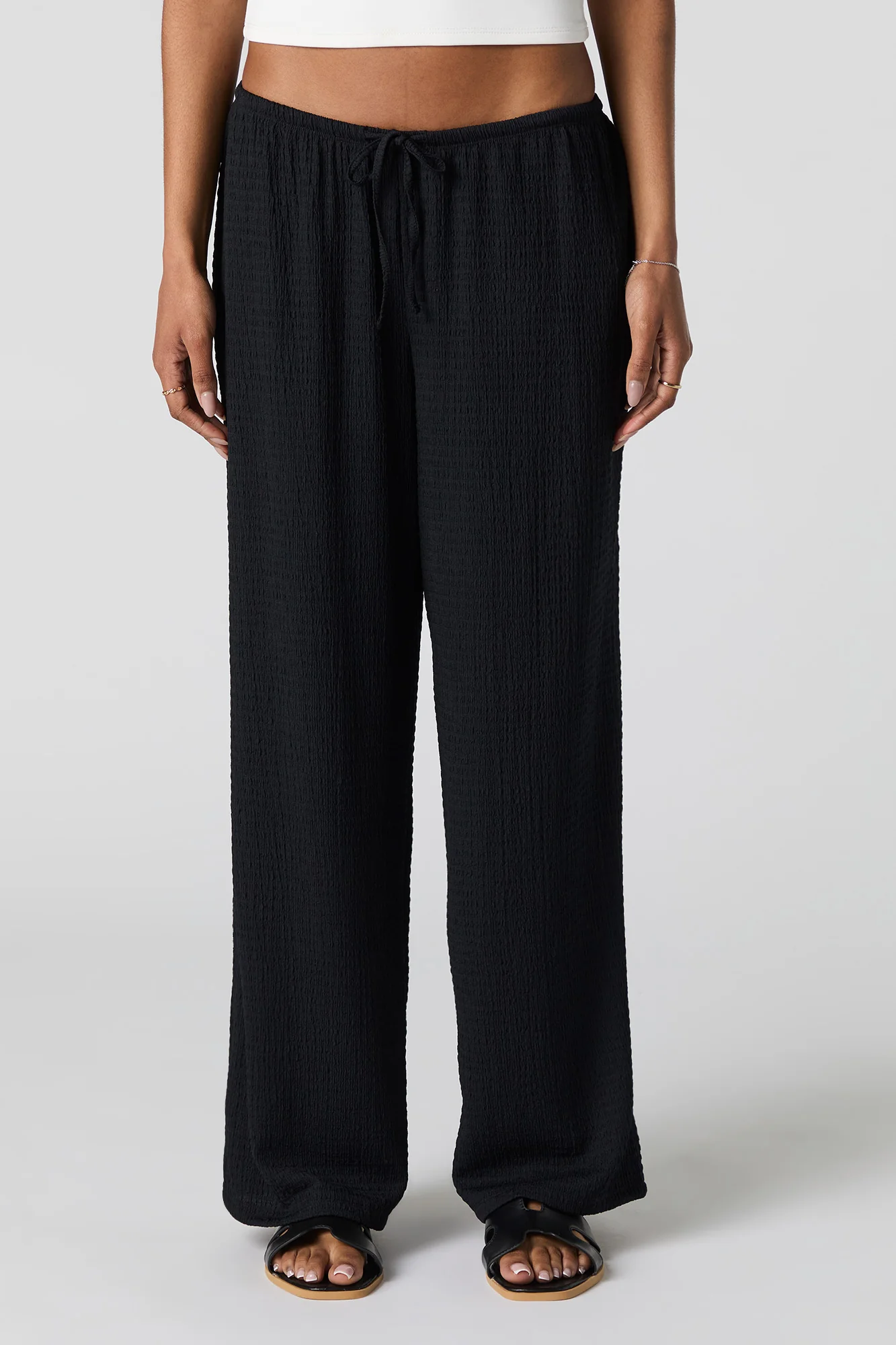 Pantalon texturé à taille coulissante - Image 8