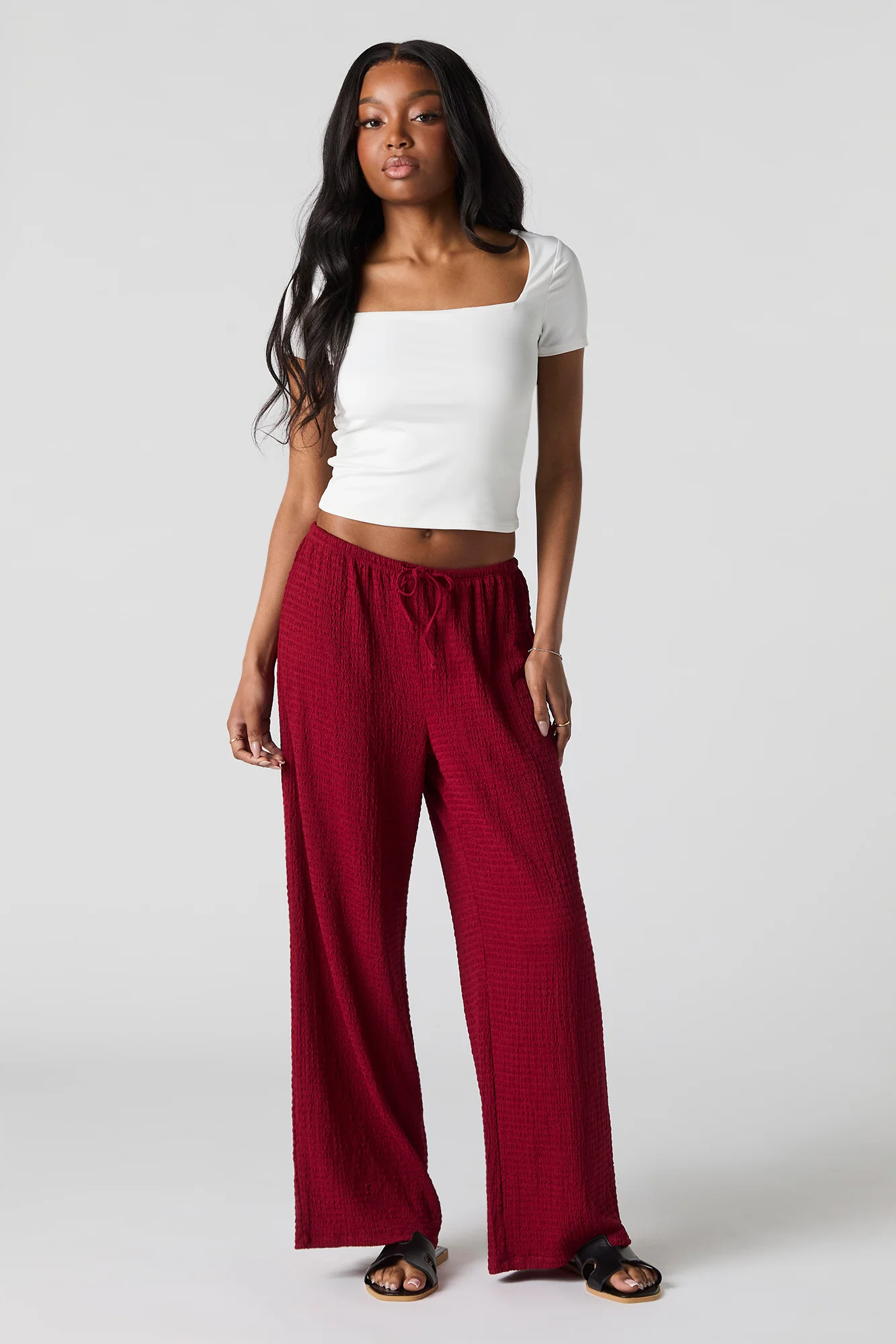 Textured Drawstring Pant - Image 10