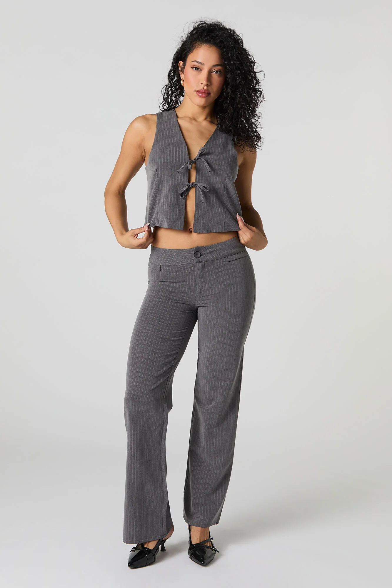 Pinstriped Dress Pant - Image 4