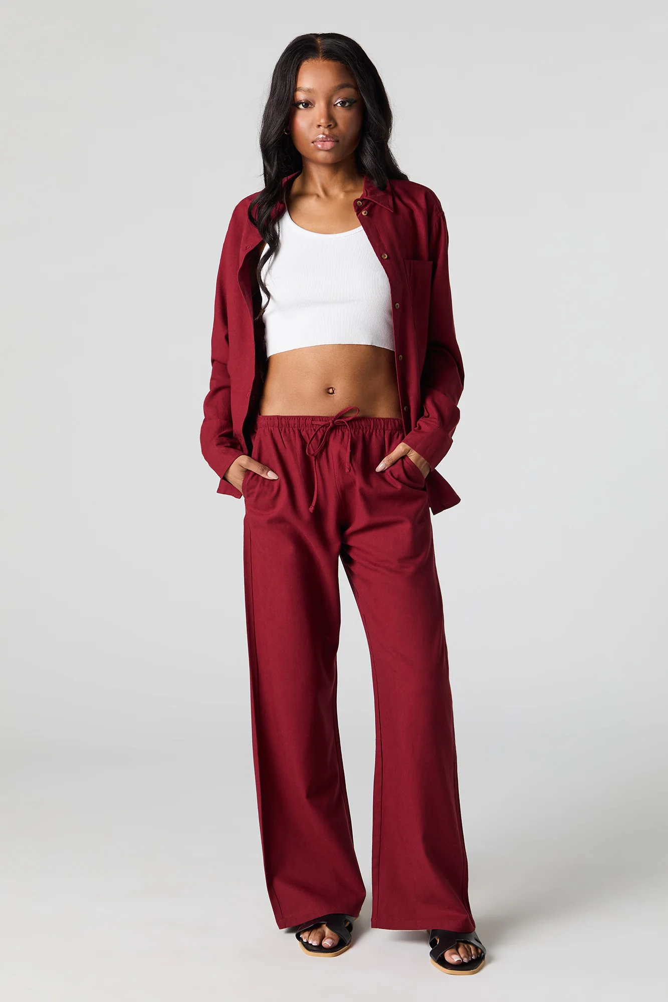 Linen-Blend Drawstring Pant - Image 11