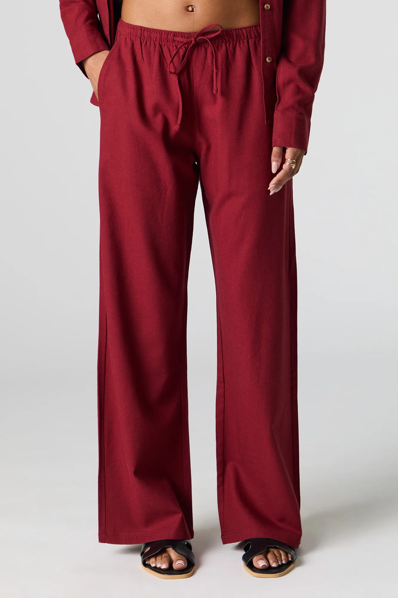 Linen-Blend Drawstring Pant - Image 12