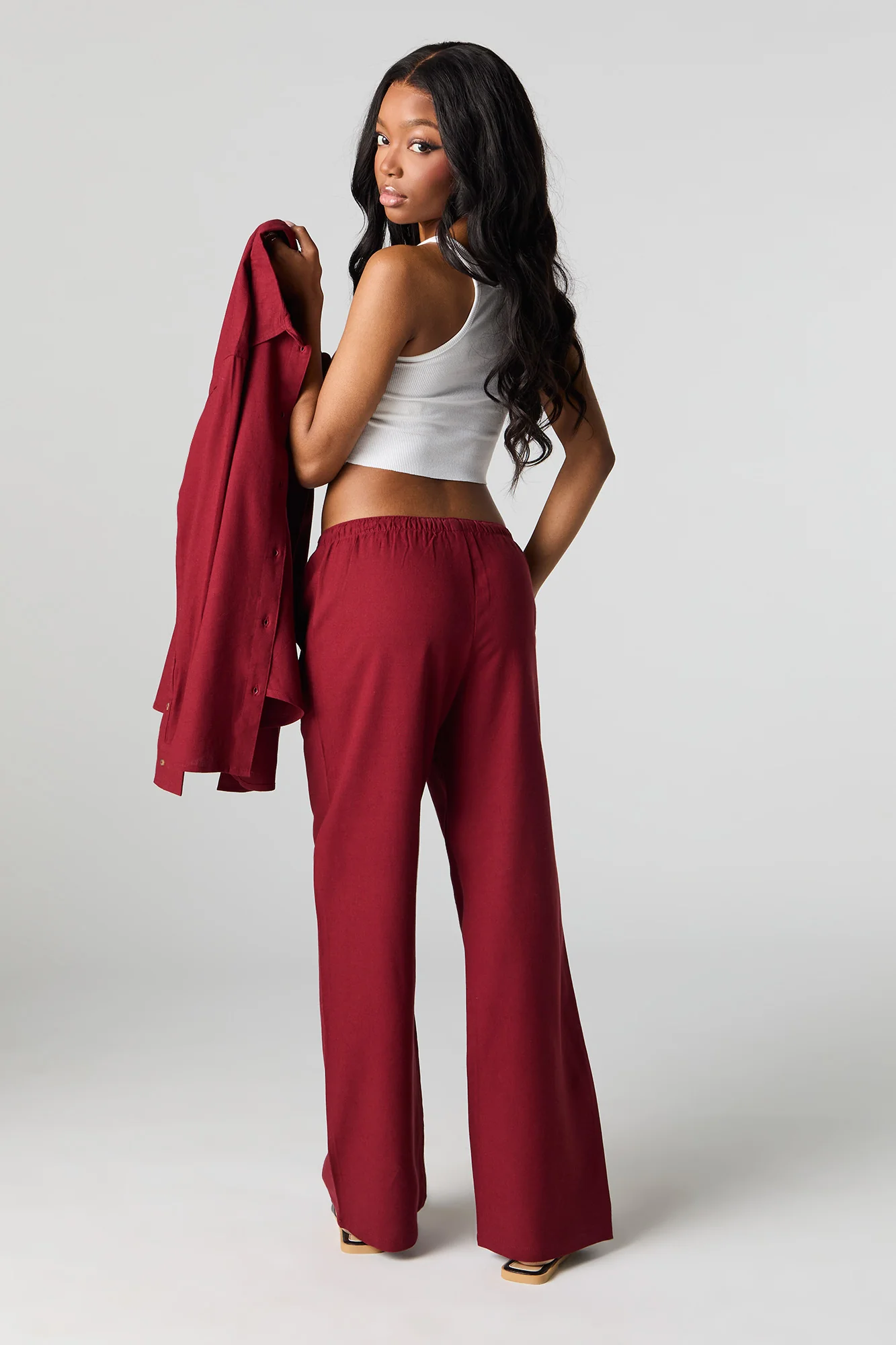 Linen-Blend Drawstring Pant - Image 13