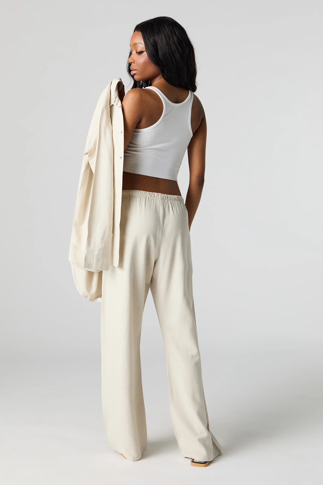 Linen-Blend Drawstring Pant - Image 4
