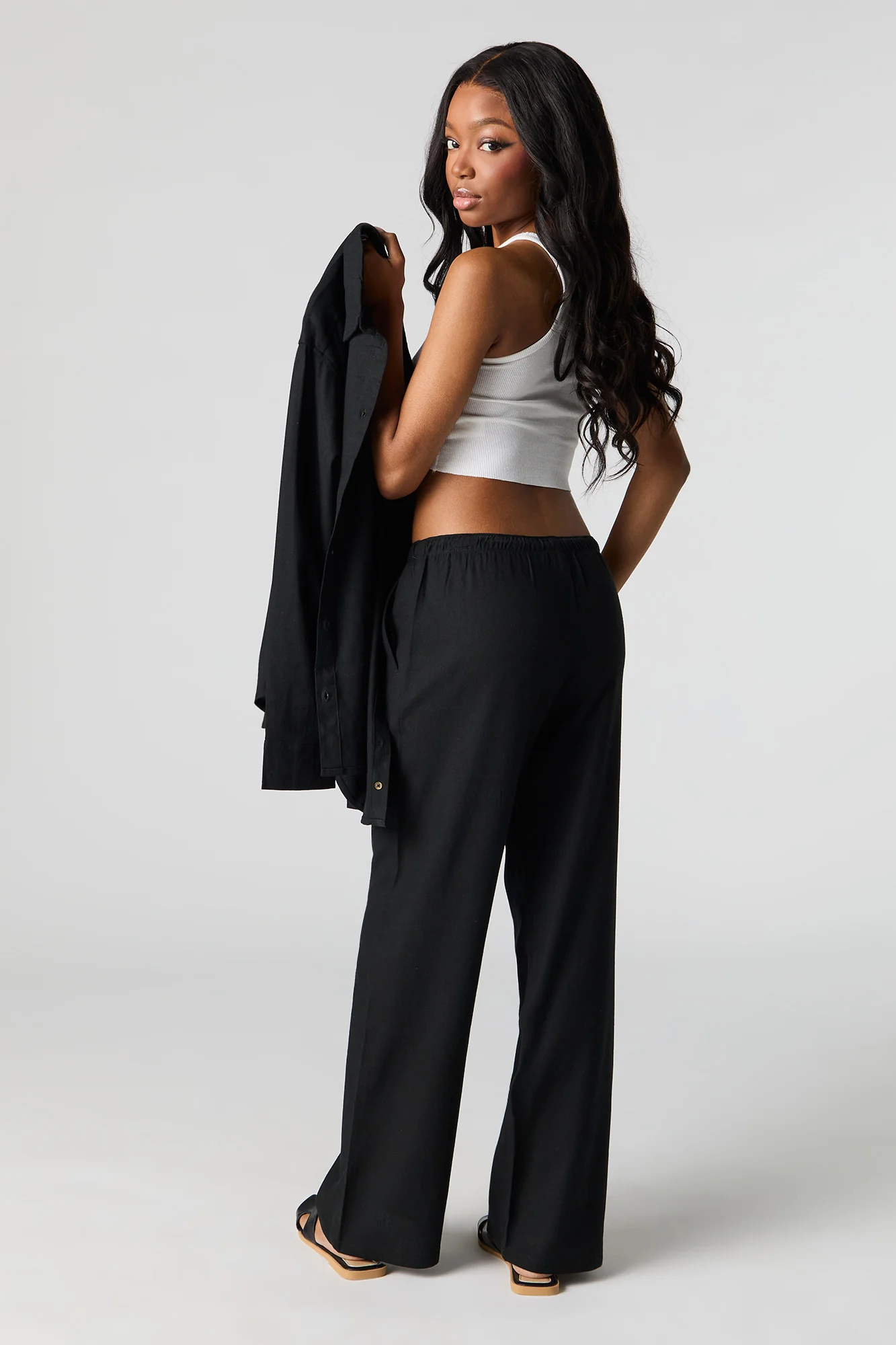 Linen-Blend Drawstring Pant - Image 7