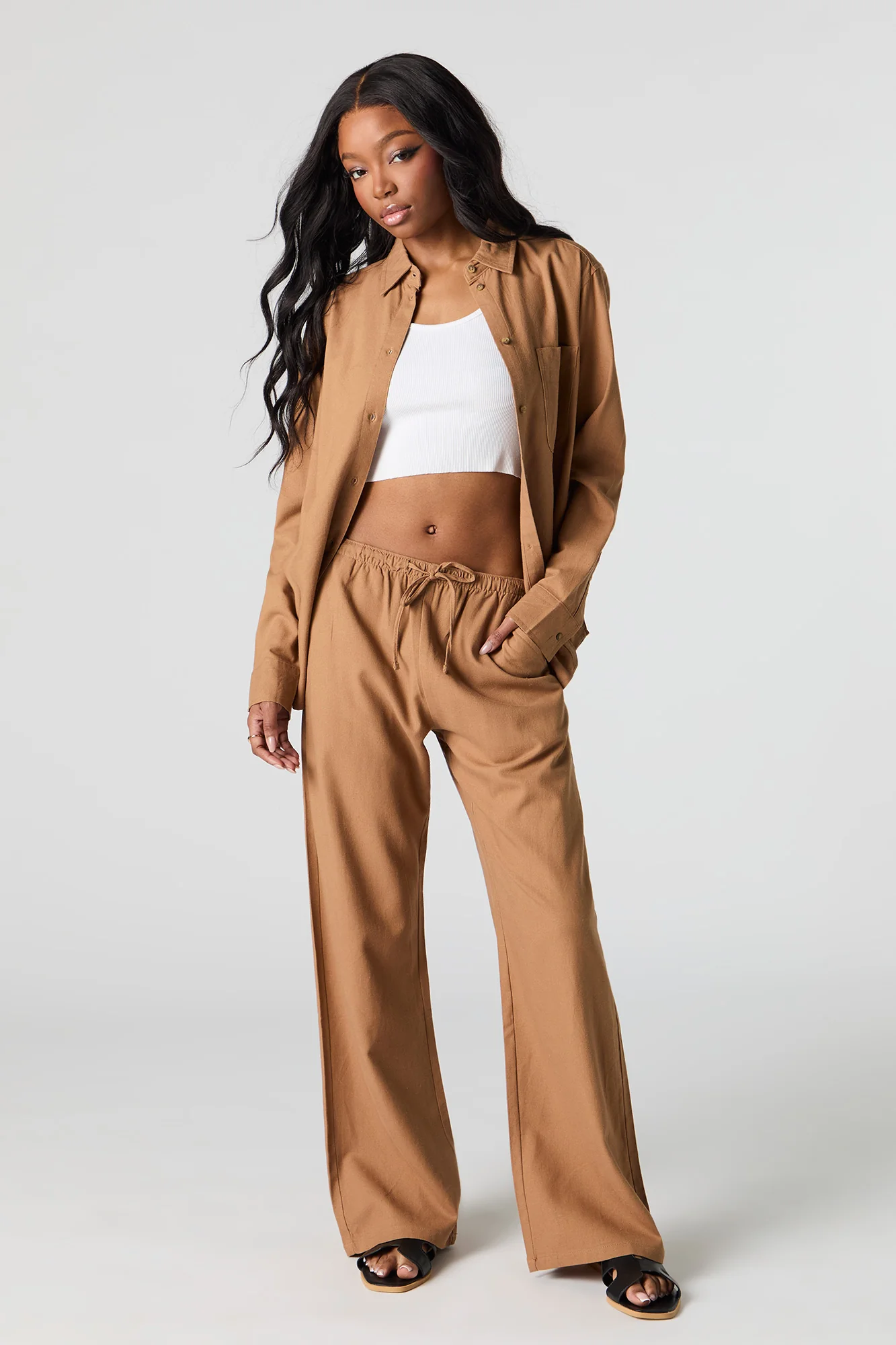 Linen-Blend Drawstring Pant - Image 8