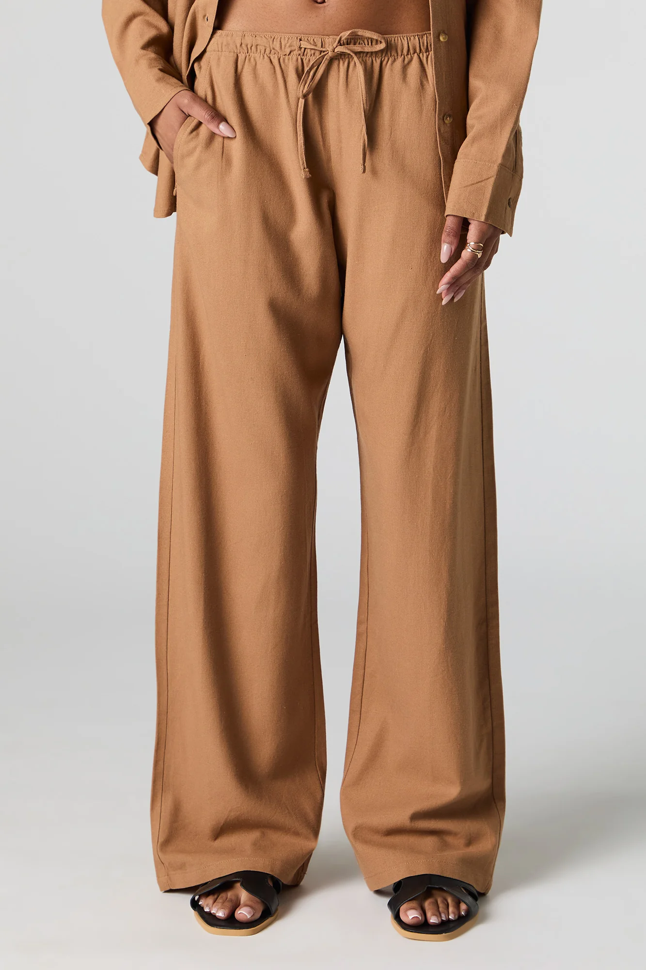 Linen-Blend Drawstring Pant - Image 9