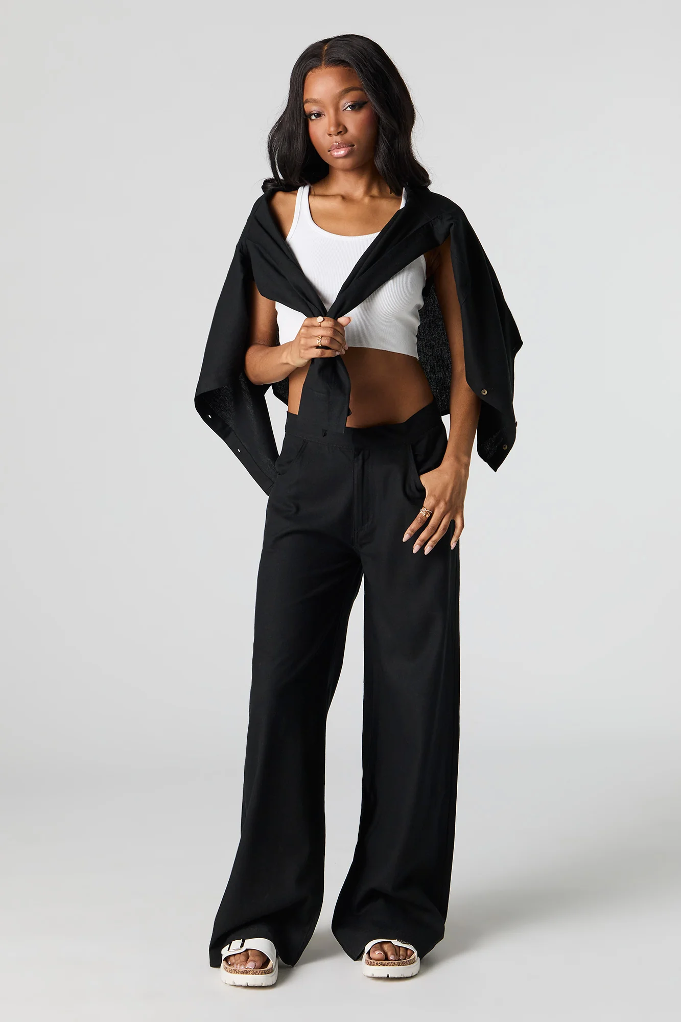 Linen-Blend Straight Leg Pant - Image 4