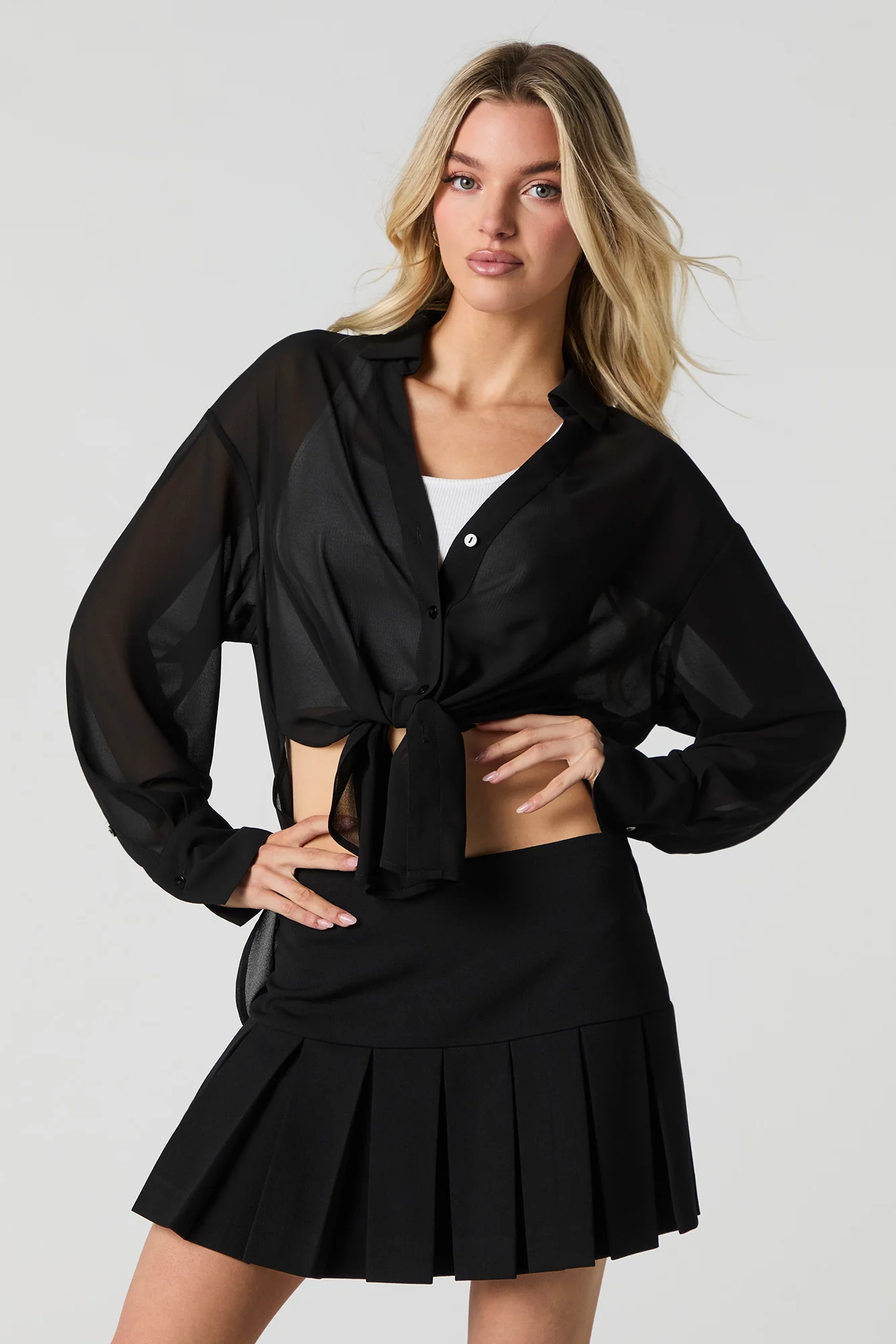 Pleated Mini Skort - Image 5