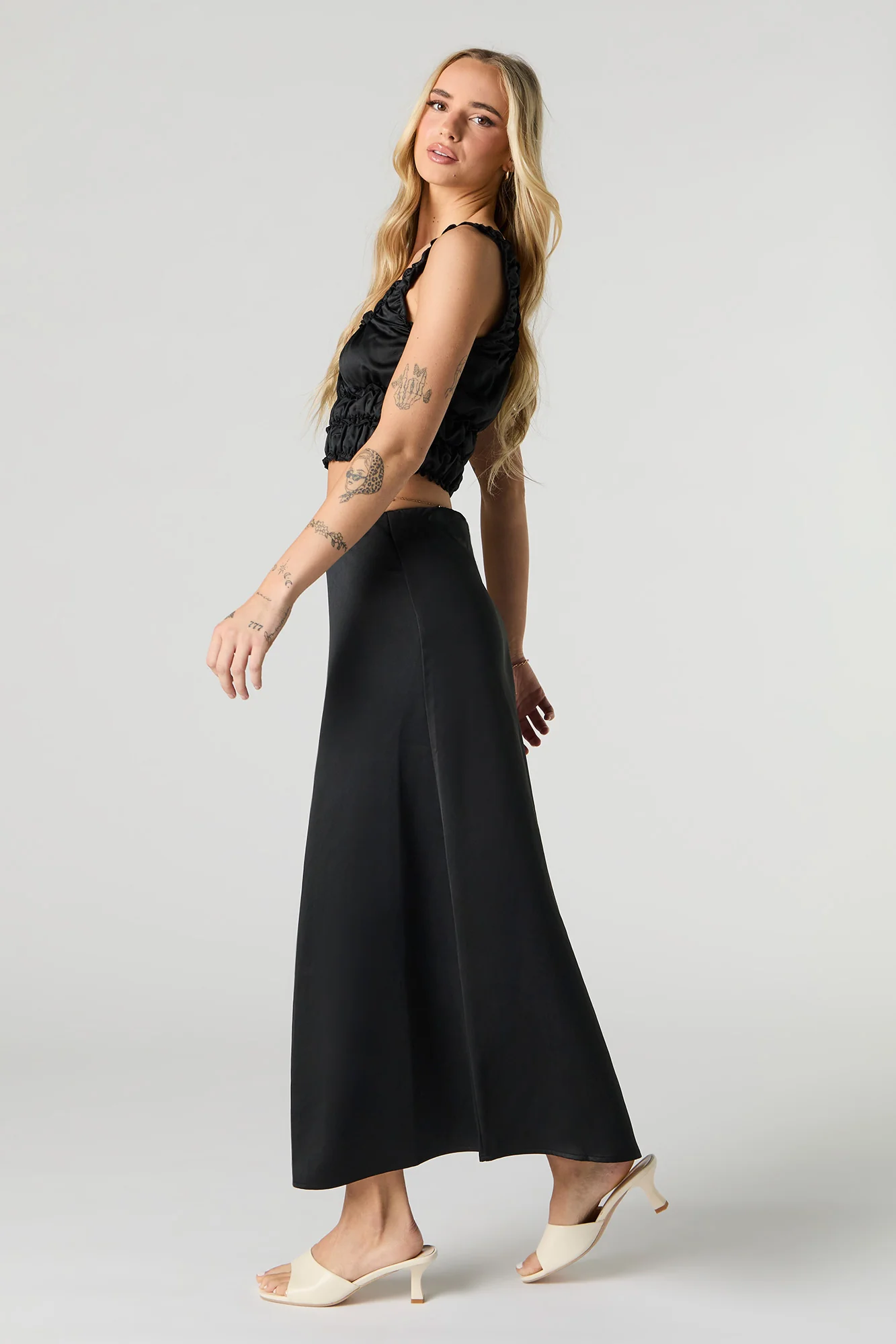 Jupe maxi en satin - Image 8