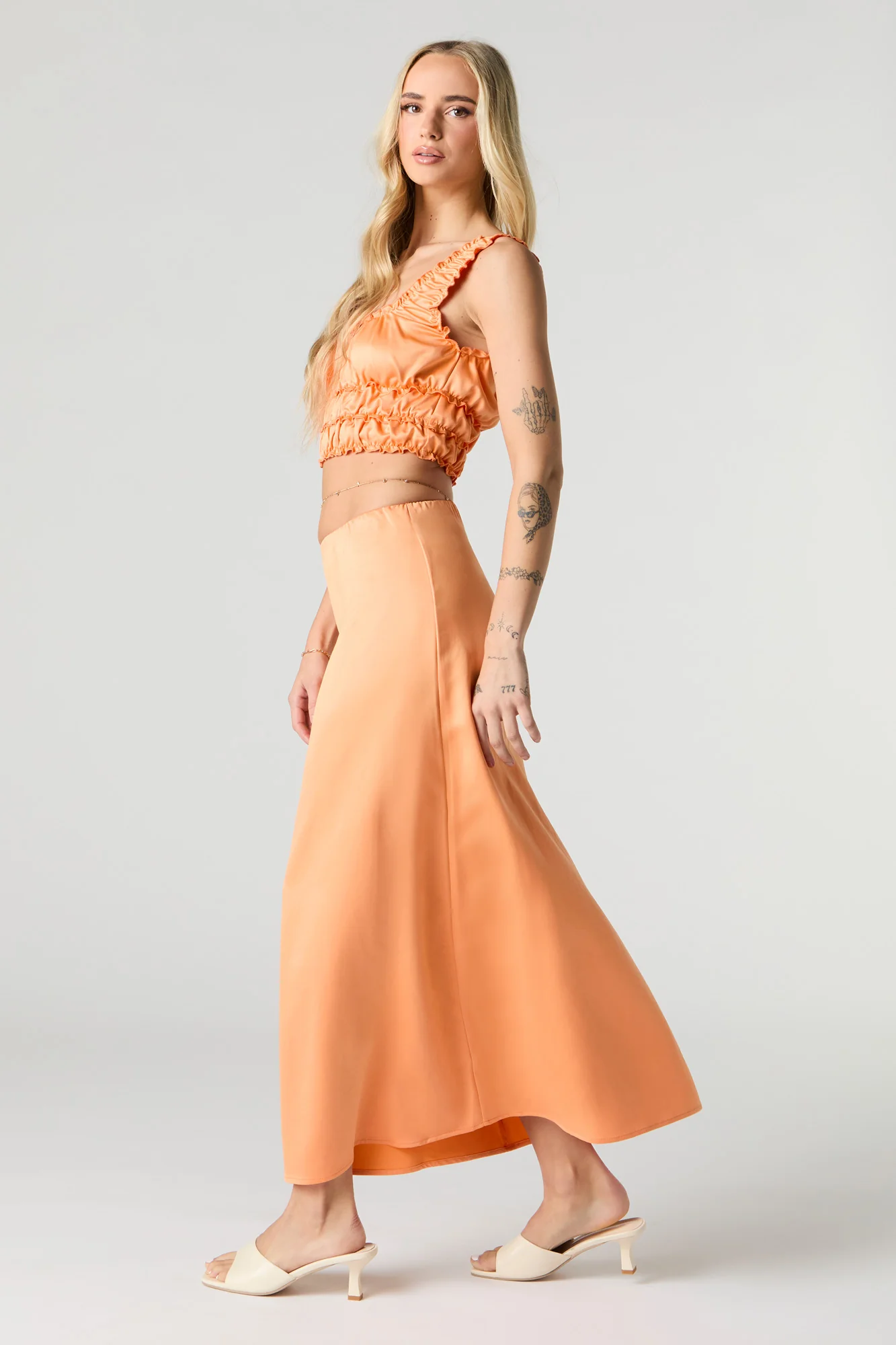 Satin Maxi Skirt - Image 2