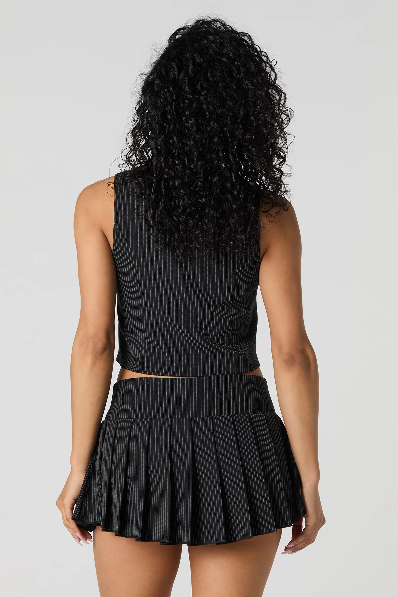 Pinstriped Pleated Mini Skort - Image 2