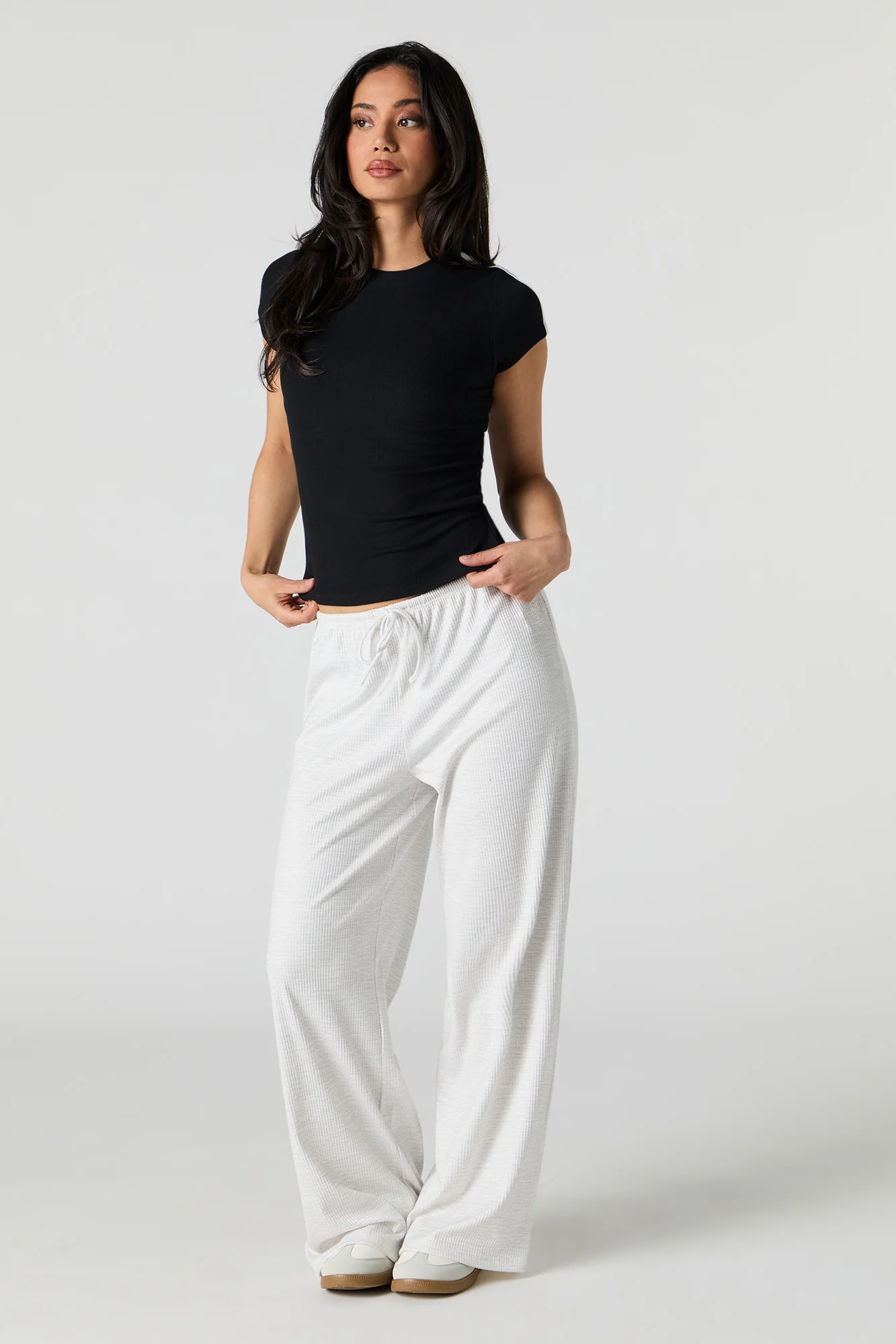 Pantalon doux côtelé à jambe large - Image 13