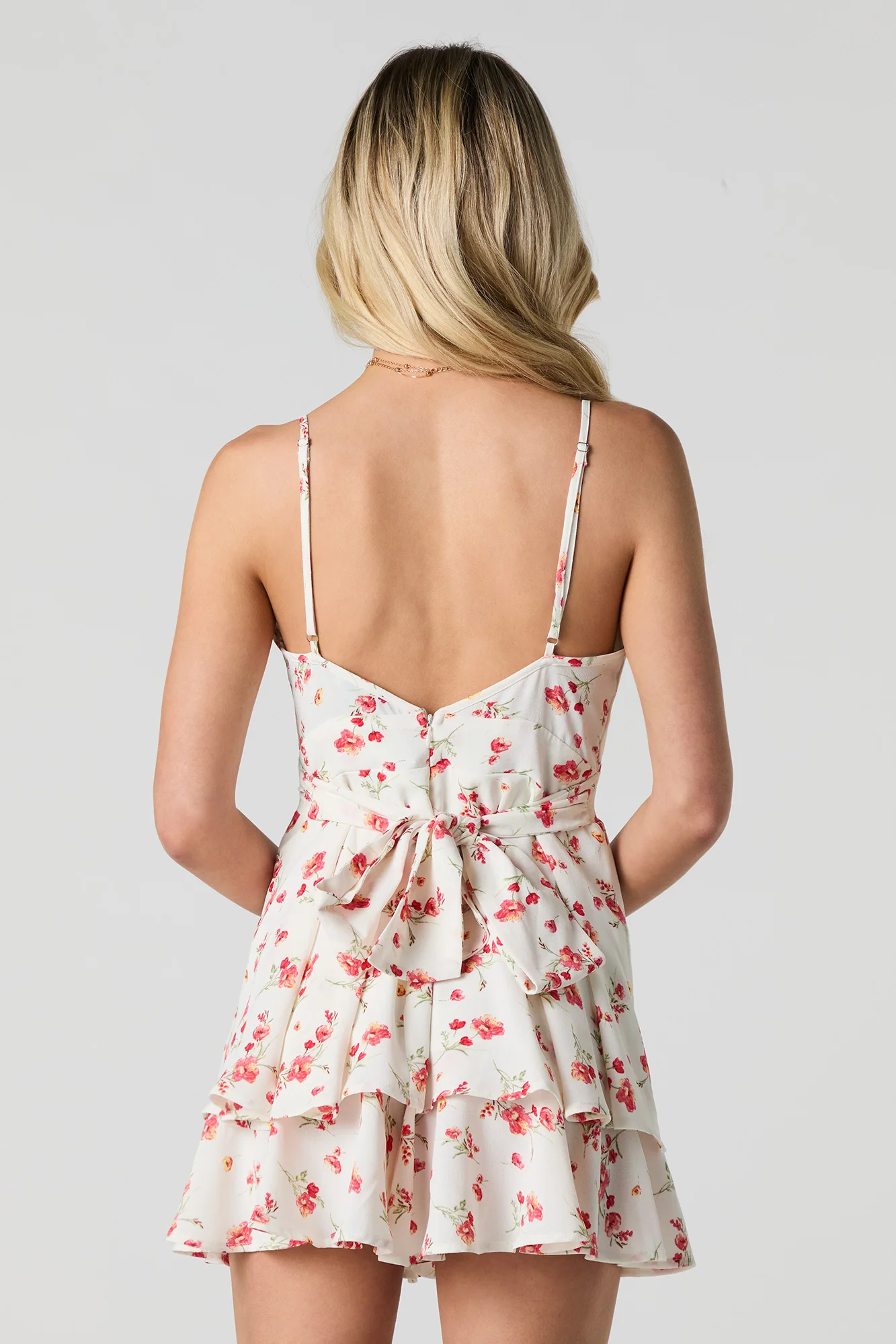 Surplice Ruffle Mini Romper - Image 2