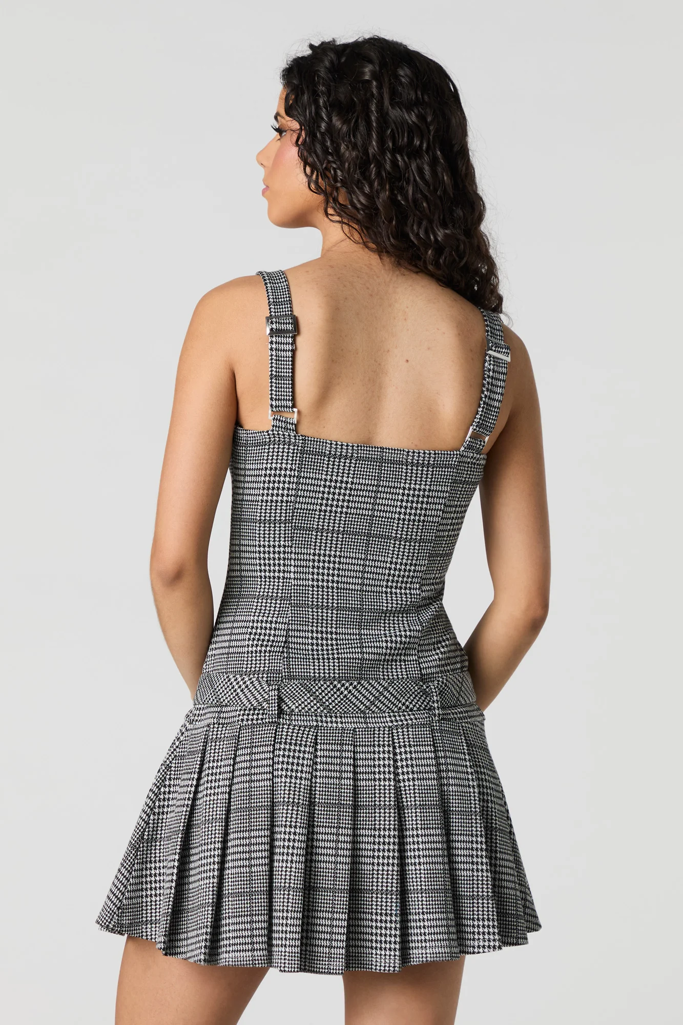 Belted Pleated Mini Dress - Image 9