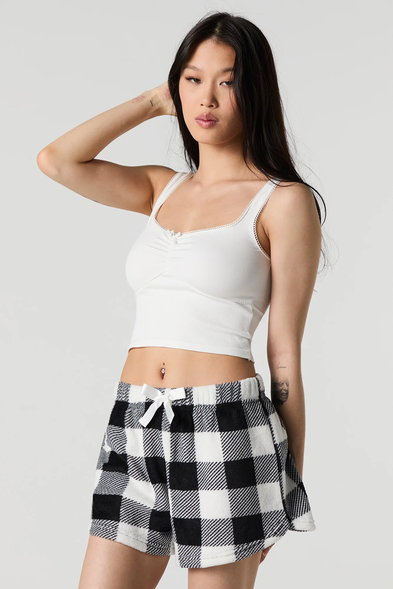 Printed Plush Pajama Short - Image 19