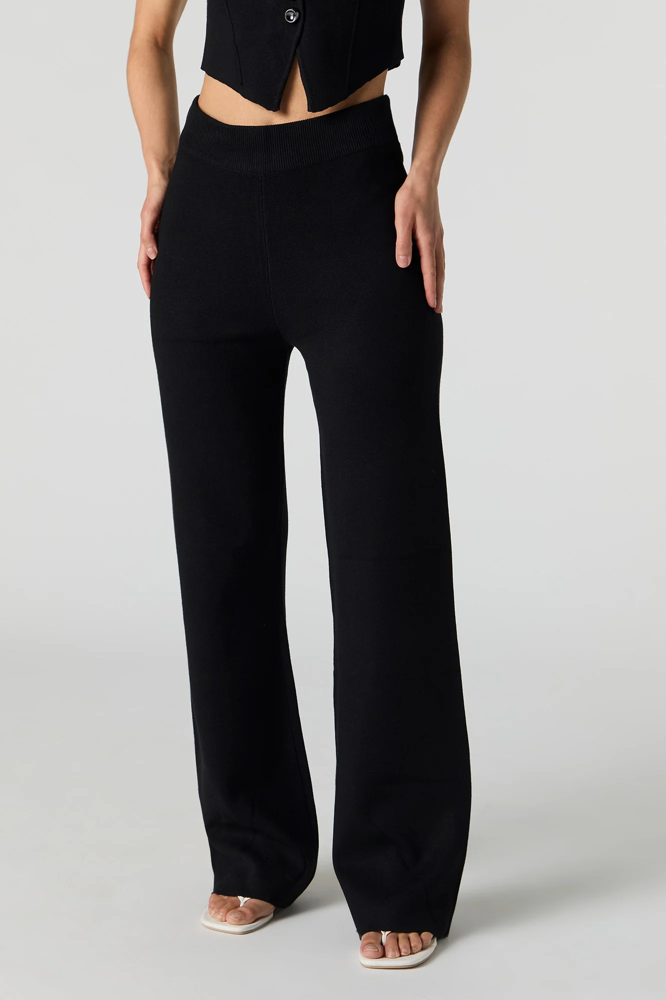 Pantalon en tricot à jambe large - Image 5