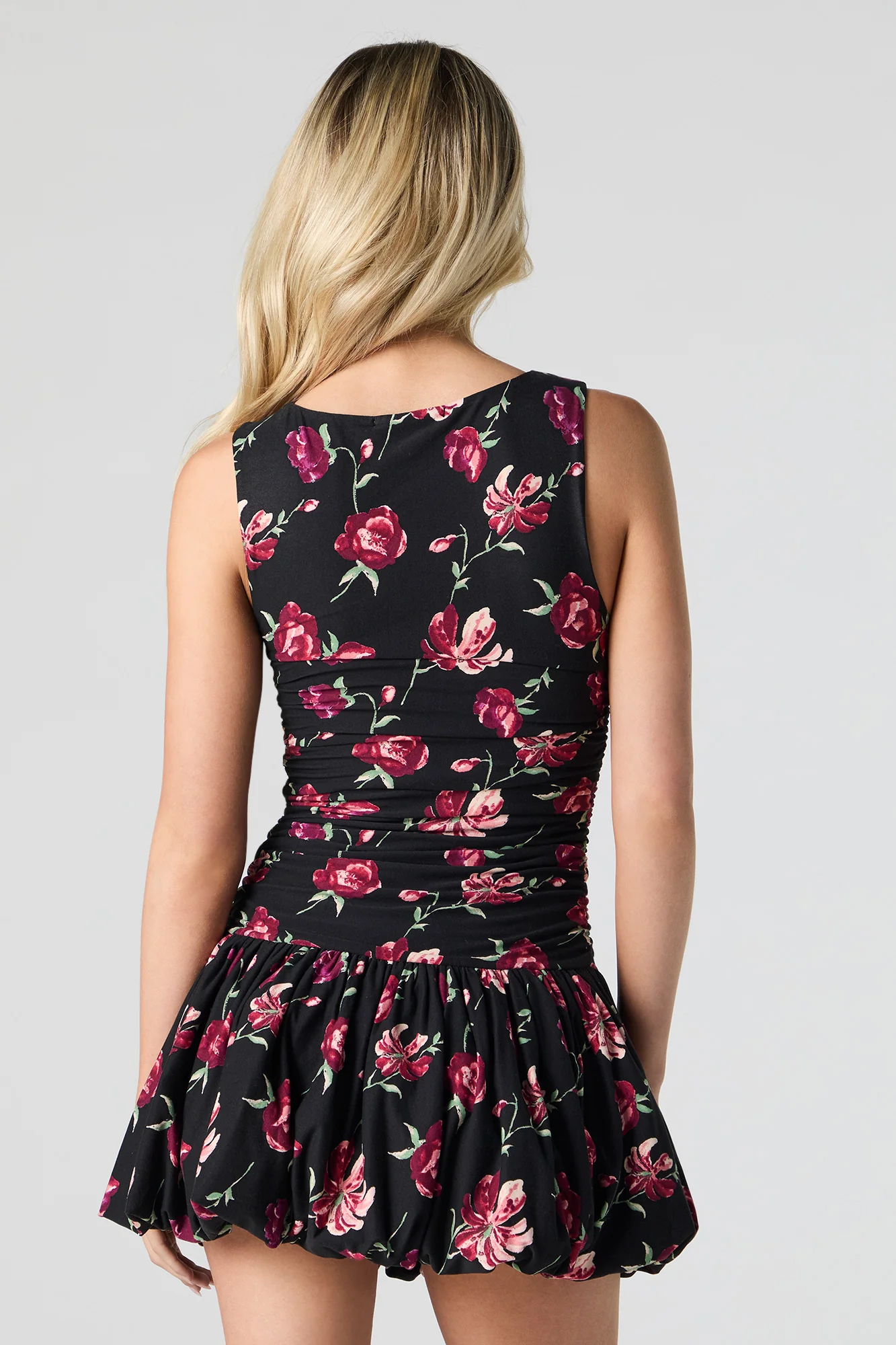Ruched Mini Bubble Dress - Image 9