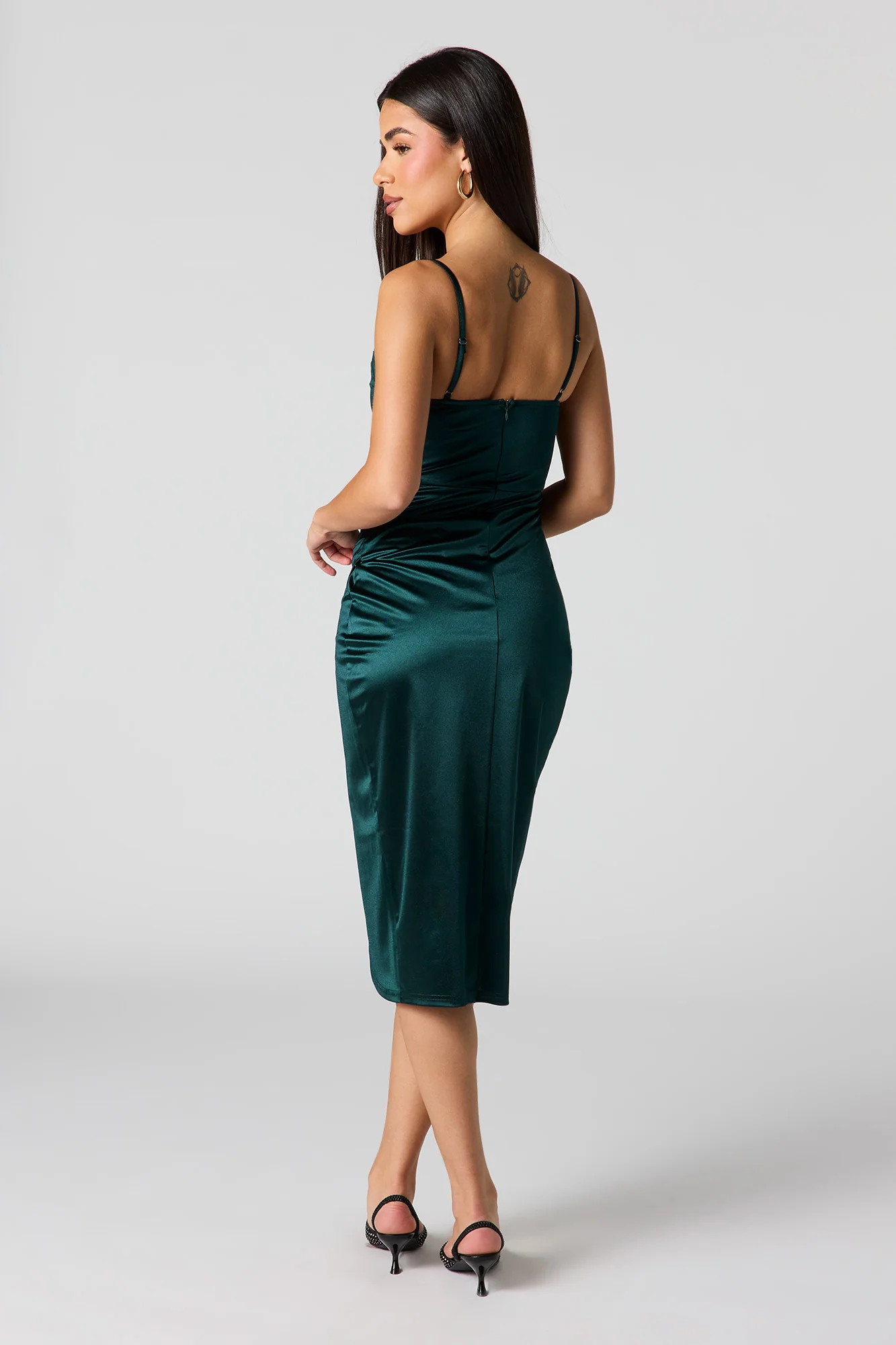 Satin Corset Midi Dress - Image 6