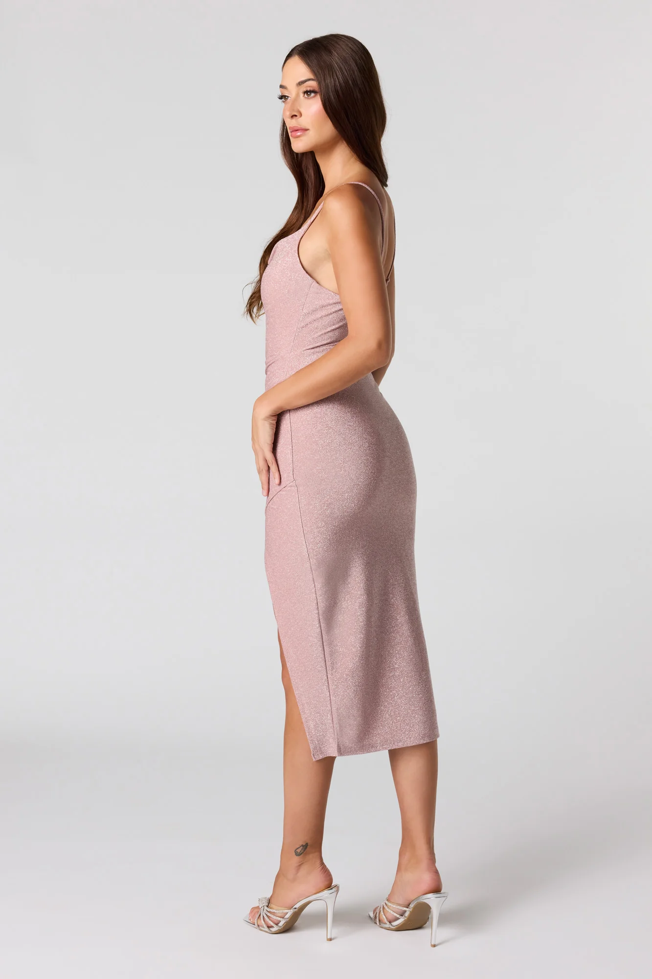 Sparkle Slit Midi Dress - Image 3
