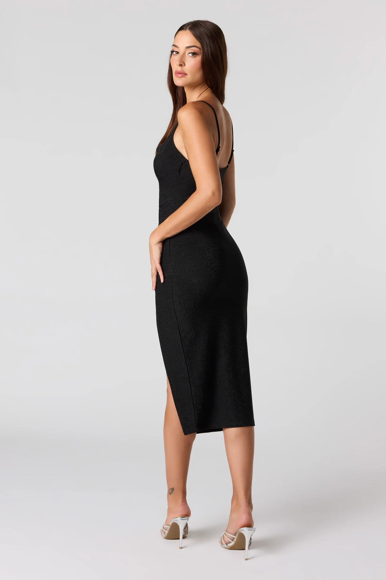 Sparkle Slit Midi Dress - Image 6