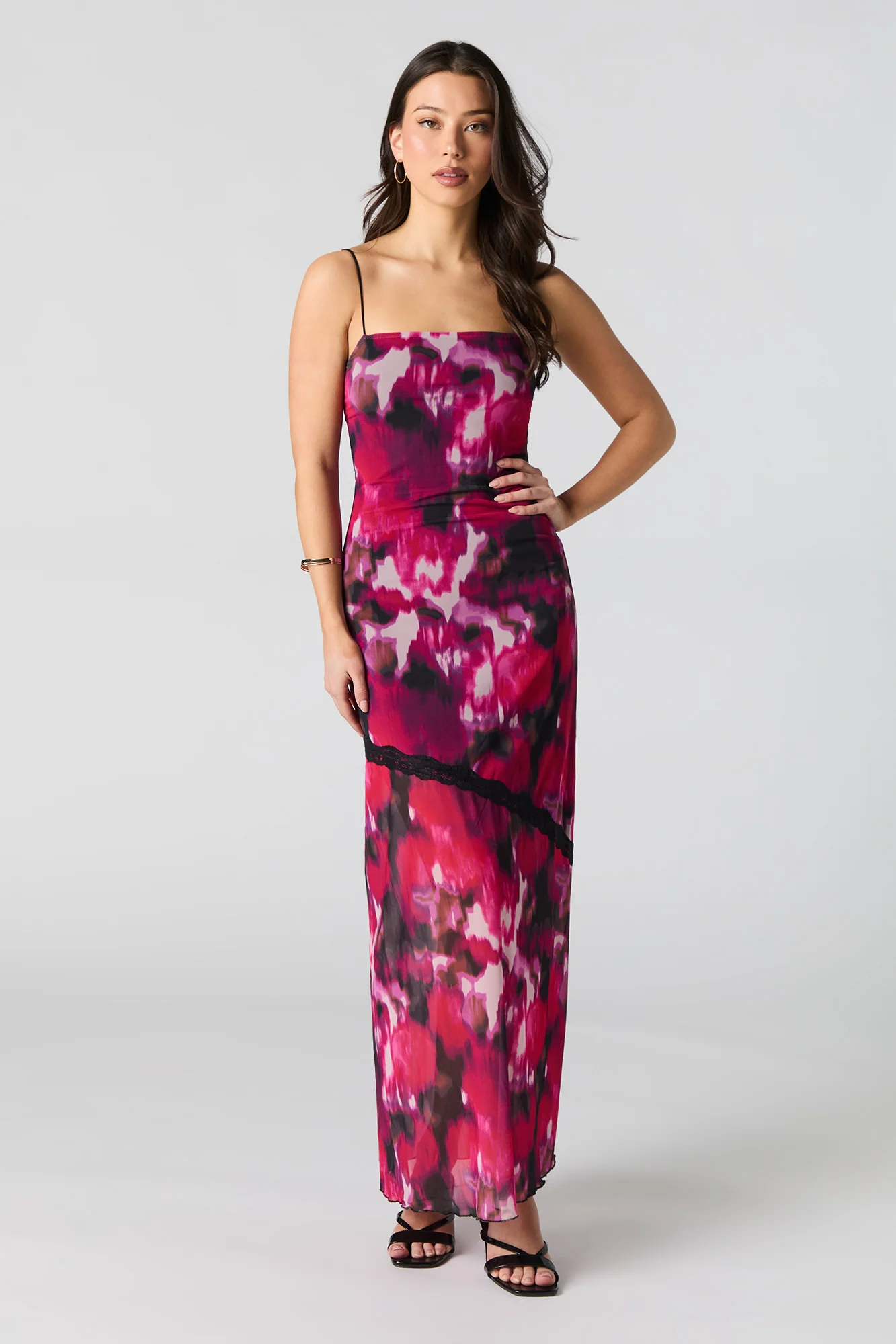 Robe maxi en filet imprimé - Image 4