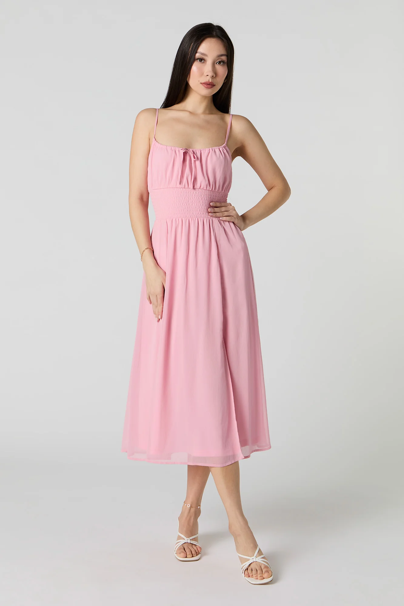 Chiffon A-Line Midi Dress - Image 13