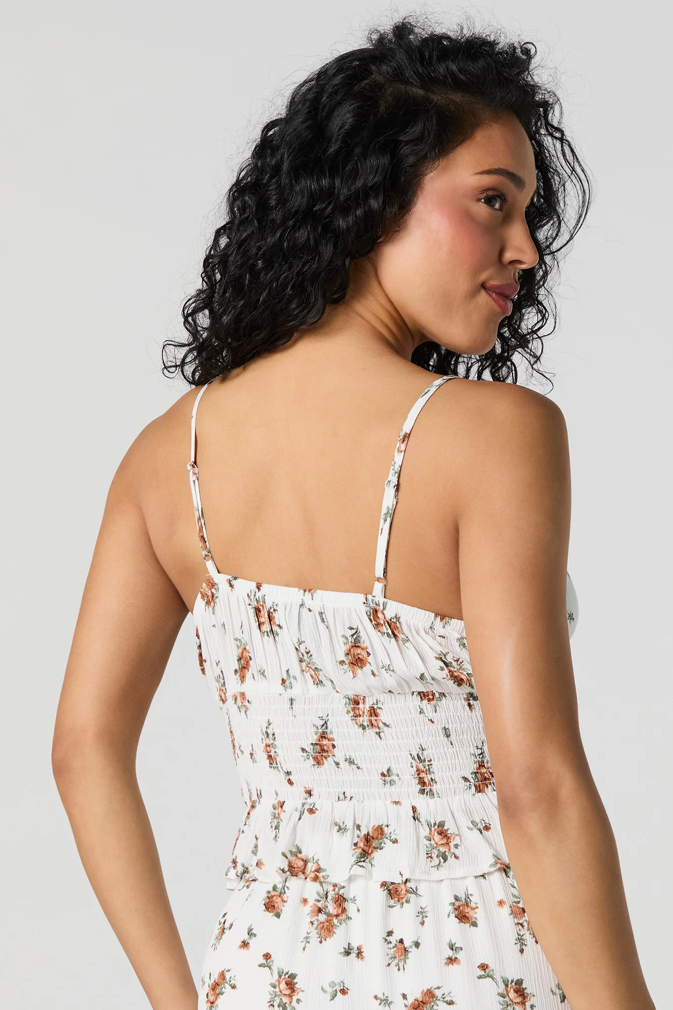 Floral Smocked Cropped Cami - Image 2
