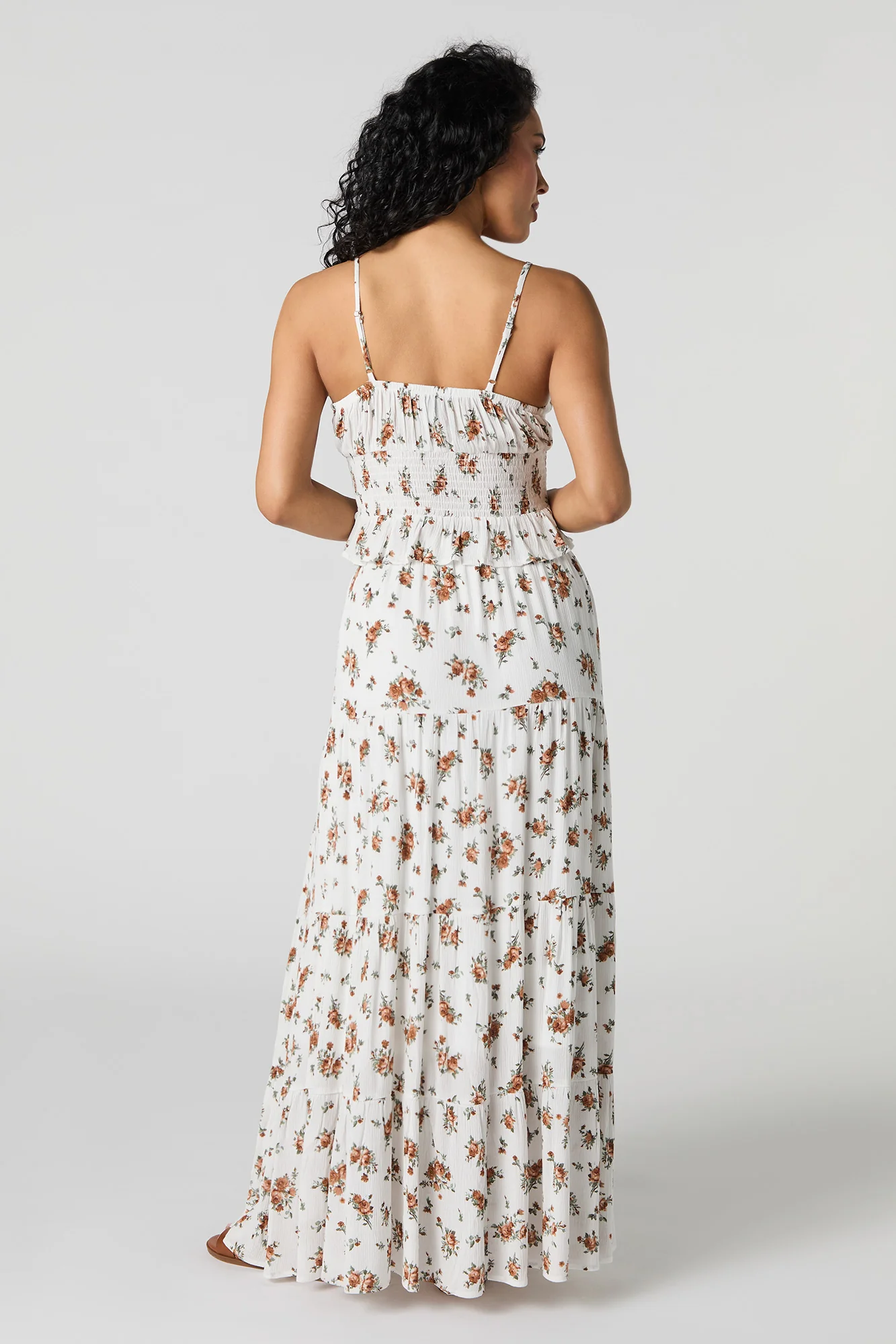 Floral Tiered Slit Maxi Skirt - Image 3