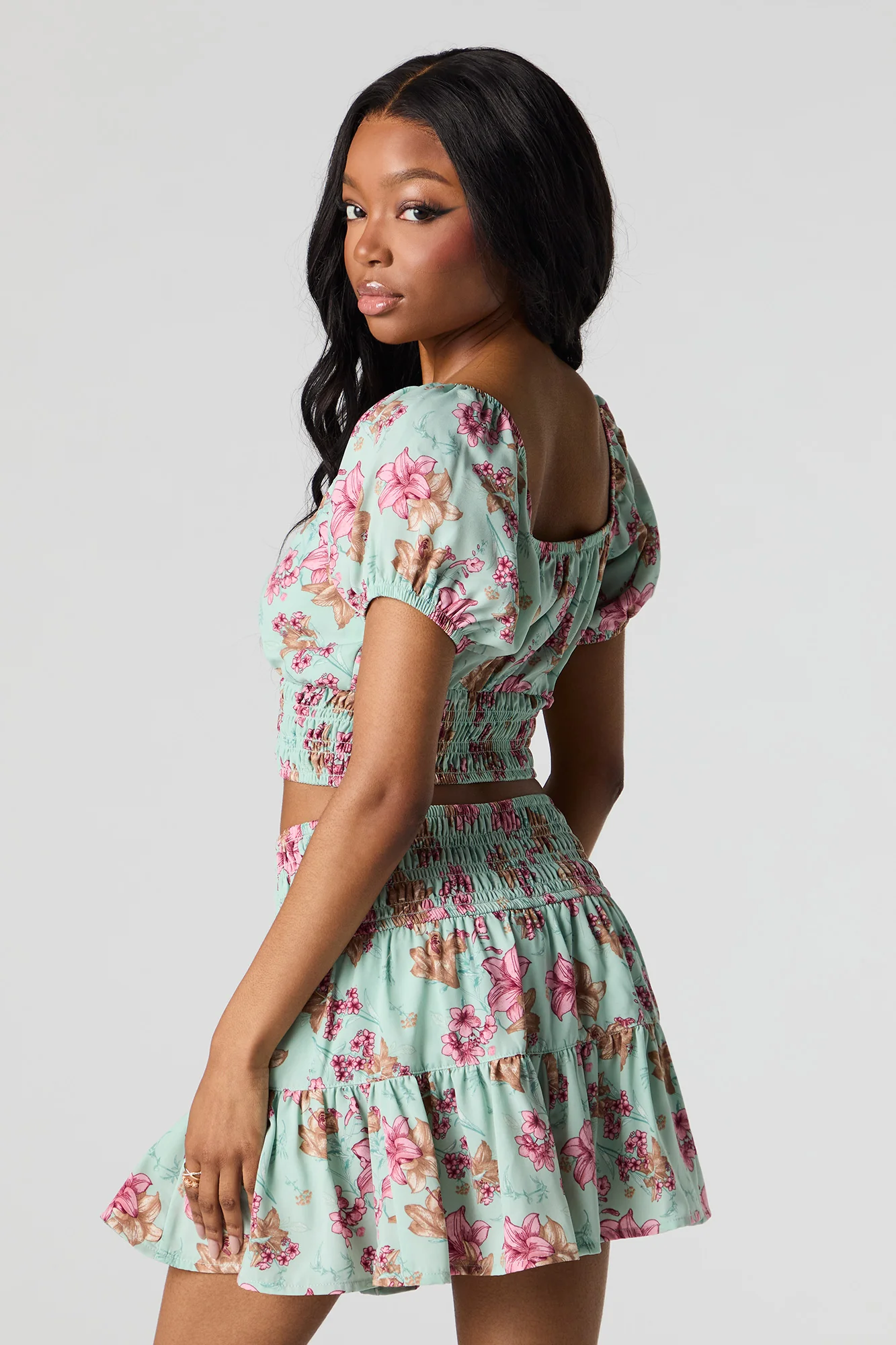 Floral Tiered Mini Skort - Image 11